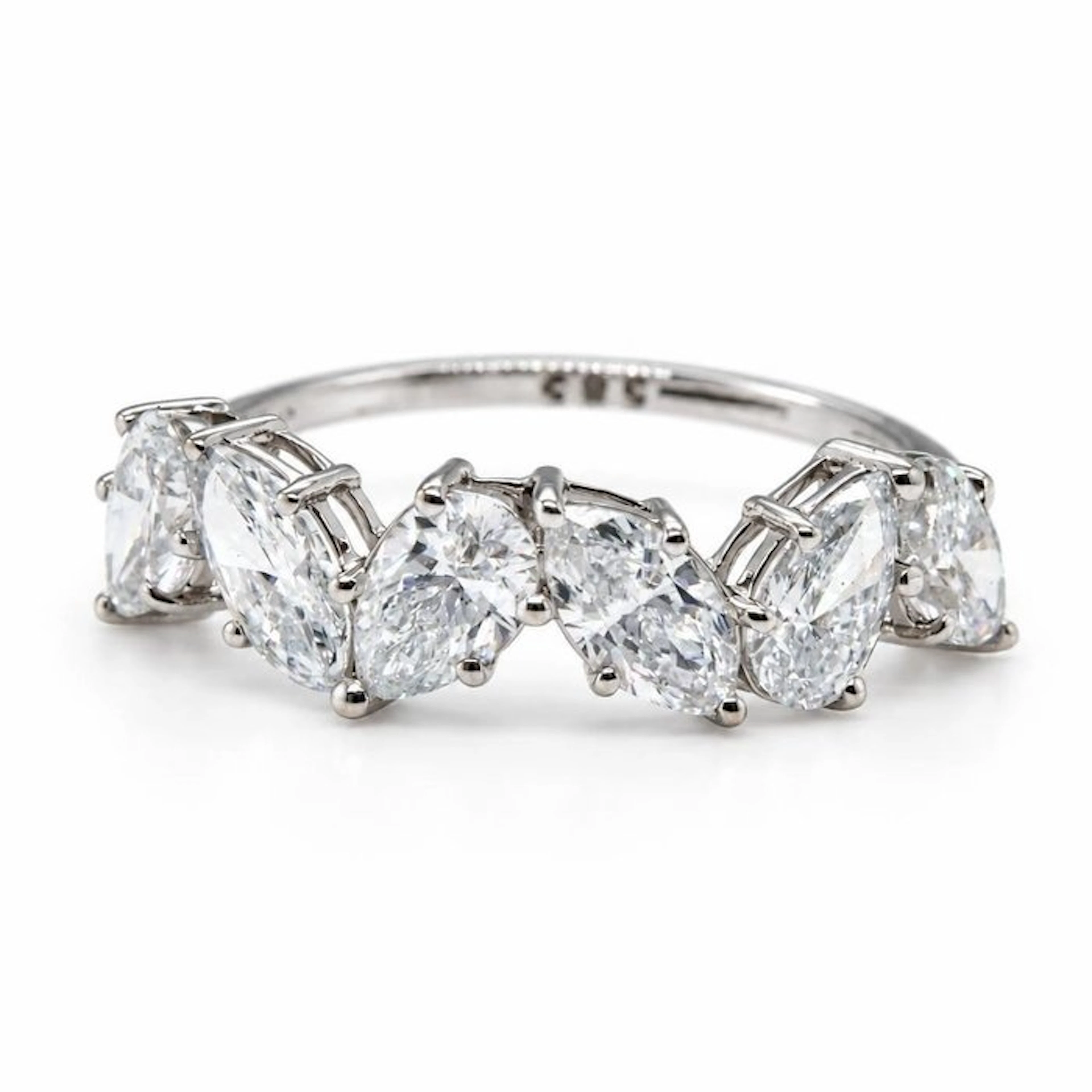 No reserve price - Ring - 14 kt. White gold - 2.10ct. tw. Diamond (Lab-grown)