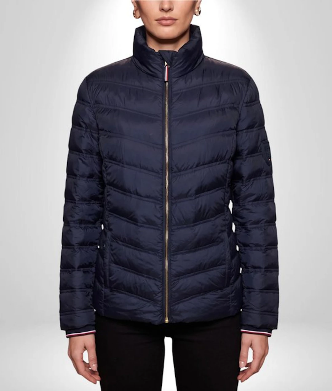 TOMMY HILFIGER Premium Glamour Down Coat Chic Exclusive Collection Tg