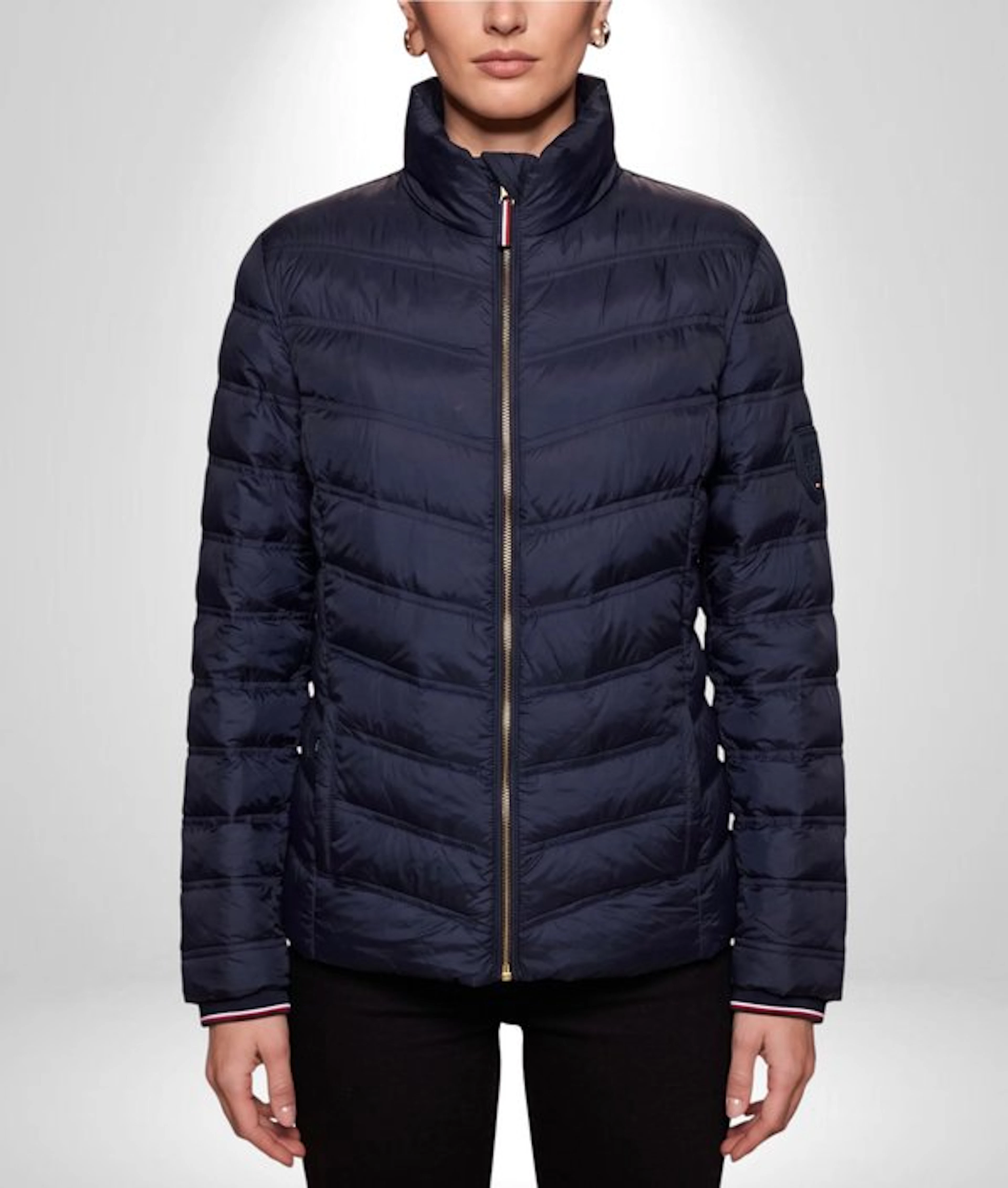 TOMMY HILFIGER Premium Glamour Down Coat Chic Exclusive Collection Tg