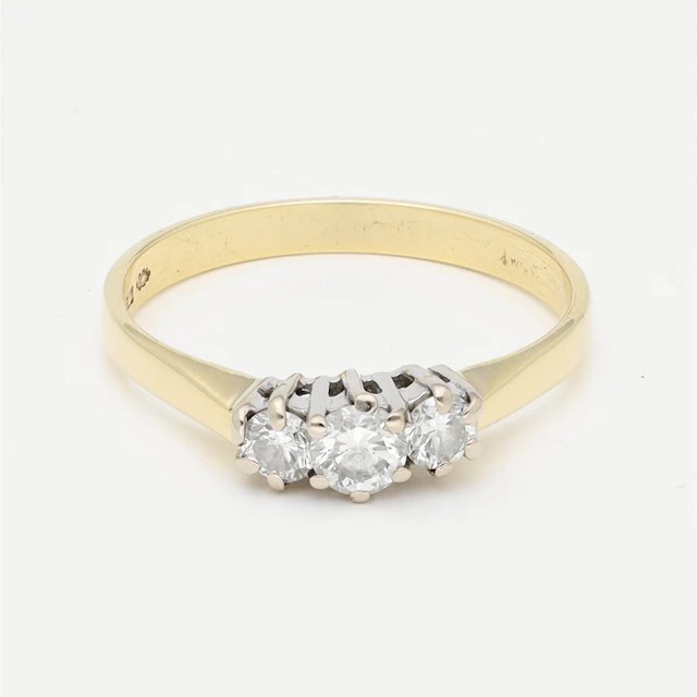 Ring - 14 kt. Yellow gold Diamond (Natural)