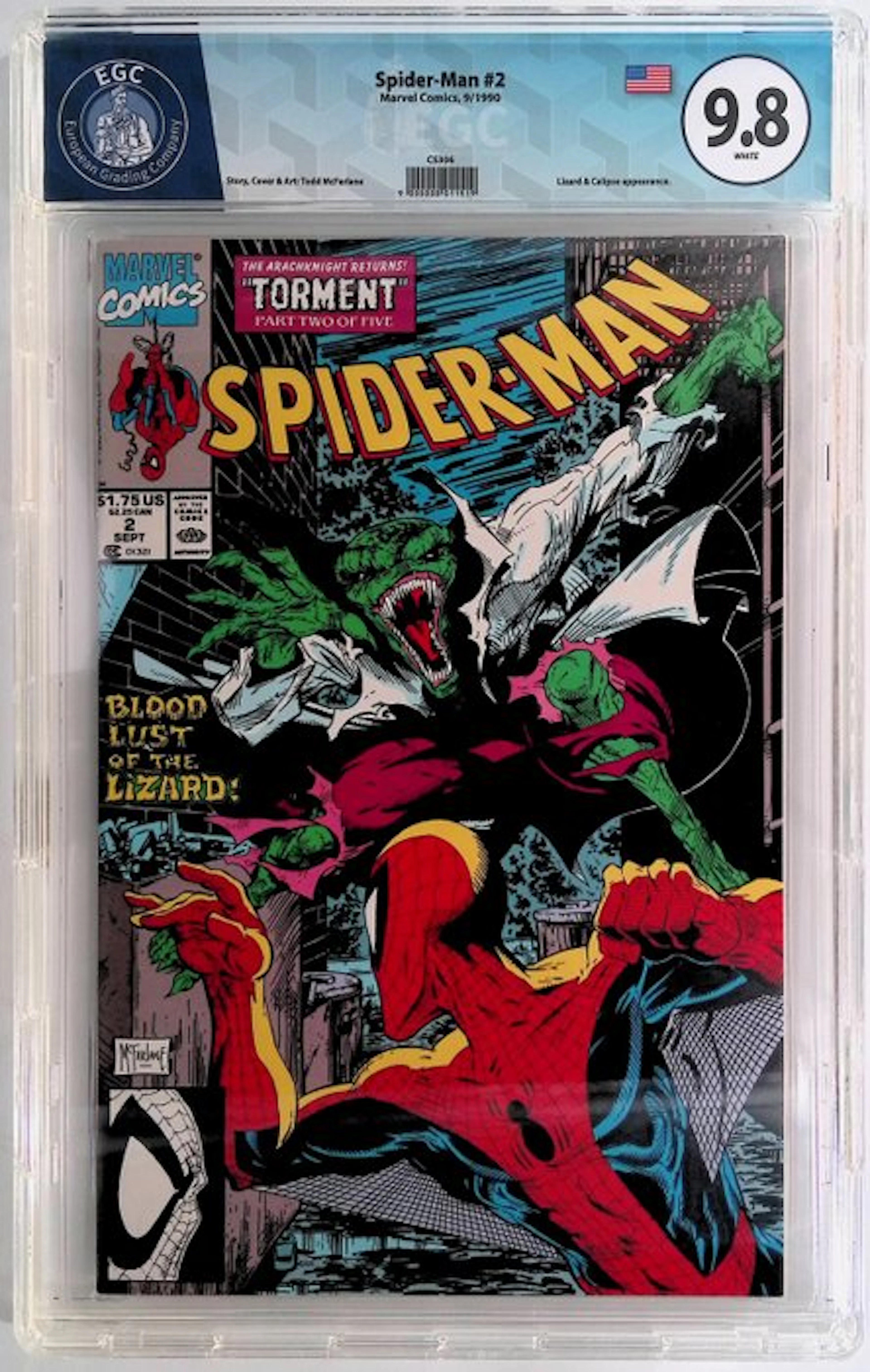 Spider-Man #2 - EGC 9.8 - 1 Graded comic - First edition - 1990
