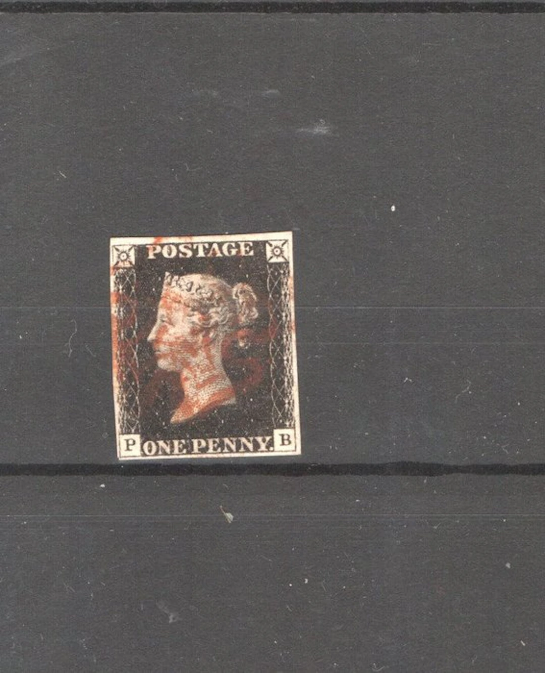 Great Britain 1840 - Great Britain, the 1-penny black, 1840, used