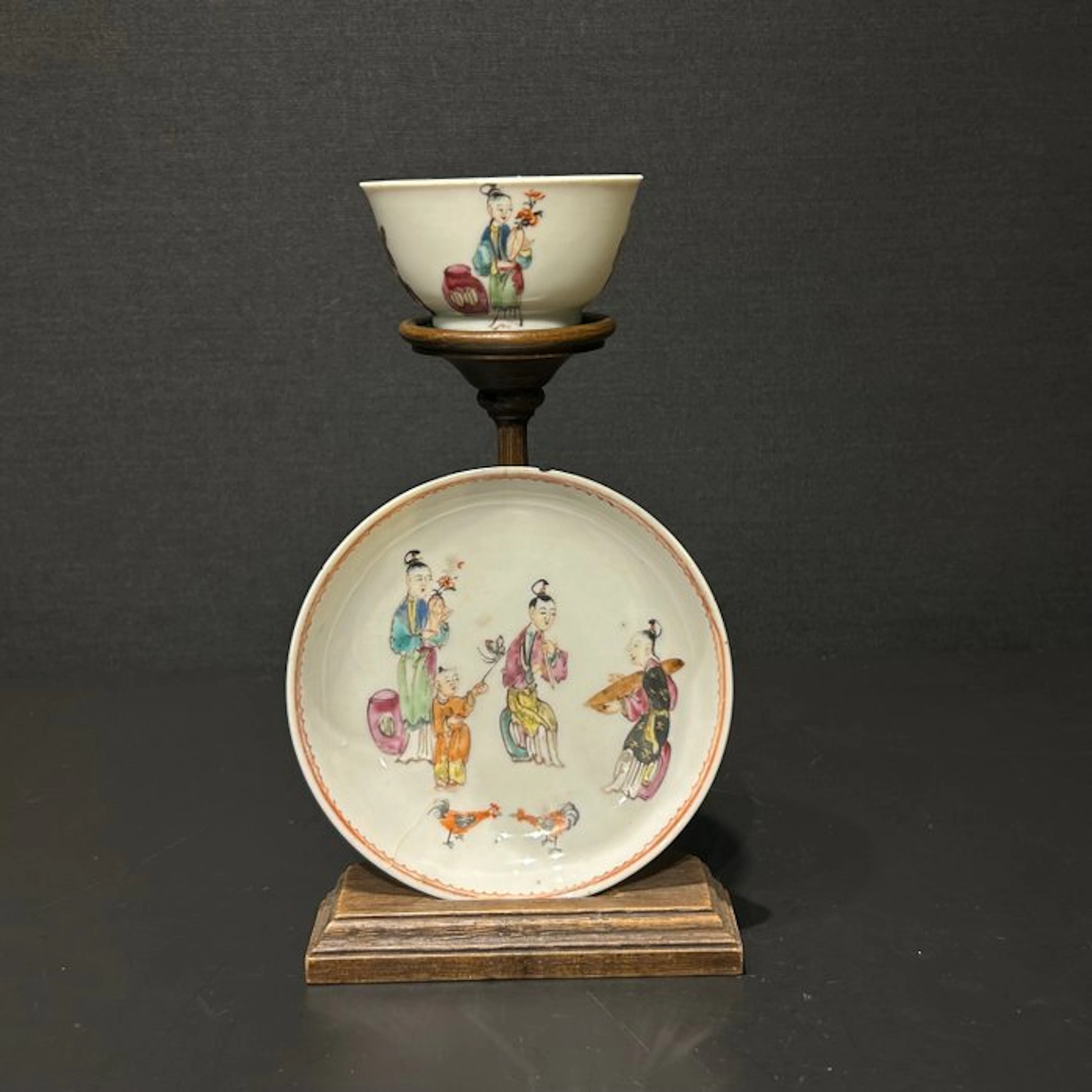 Cup and saucer - Porcelain - Yongzheng cup and saucer