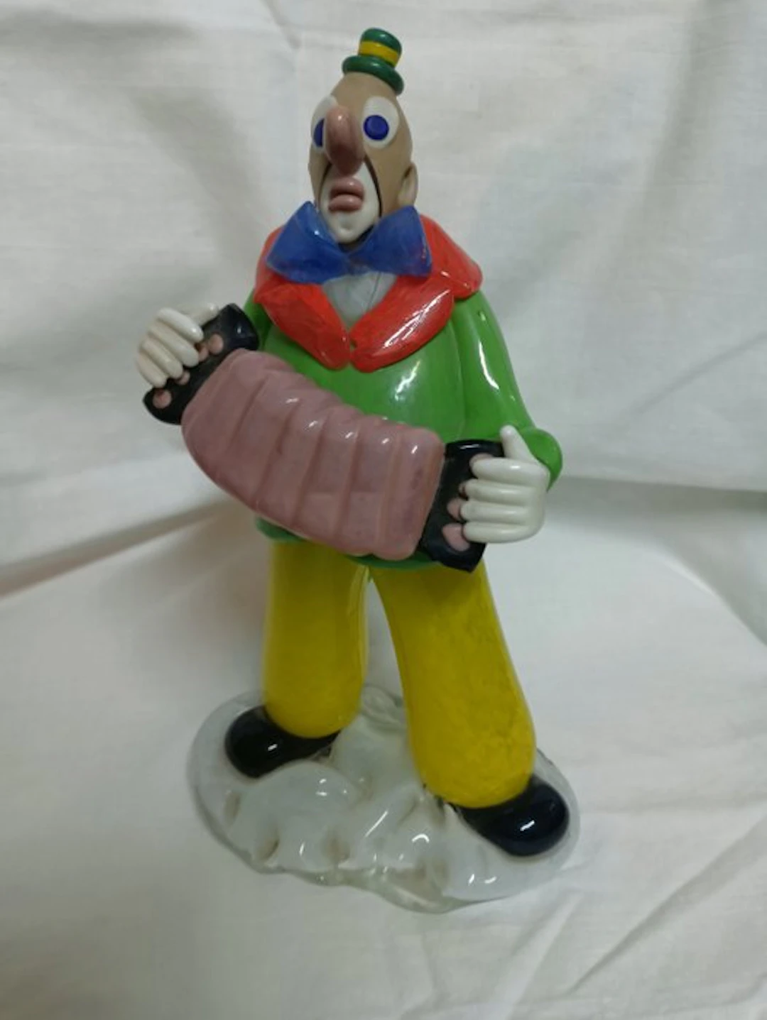 Sculpture, Clown Pagliaccio vetro - 21.5 cm - Glass