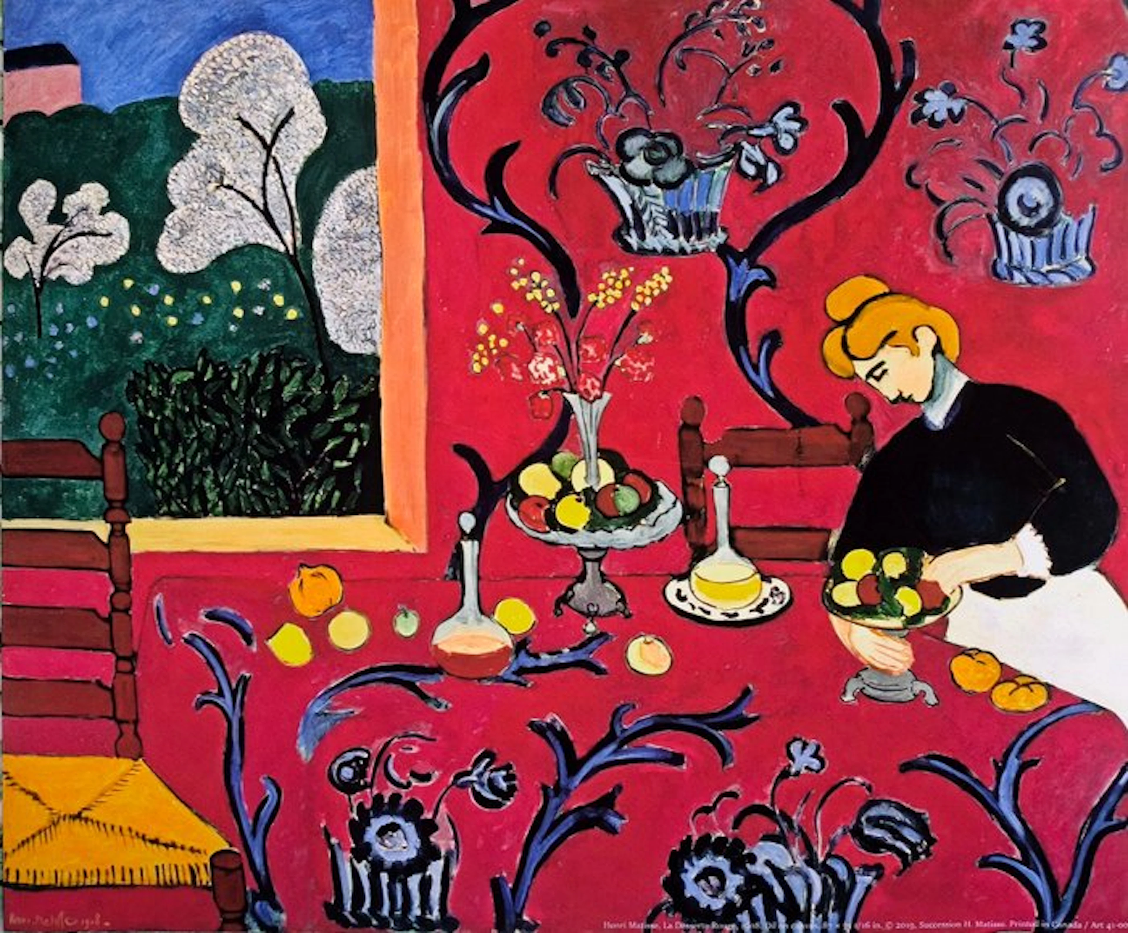 Henri Matisse (1869-1954) (after) - "La desserte rouge, 1908"