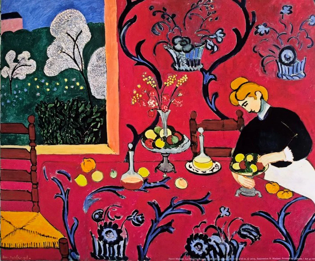 Henri Matisse (1869-1954) (after) - "La desserte rouge, 1908"