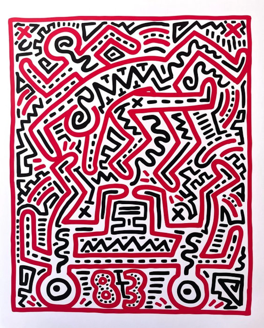 Keith Haring - Fun Gallery Exhibition 1983 - Giclée...