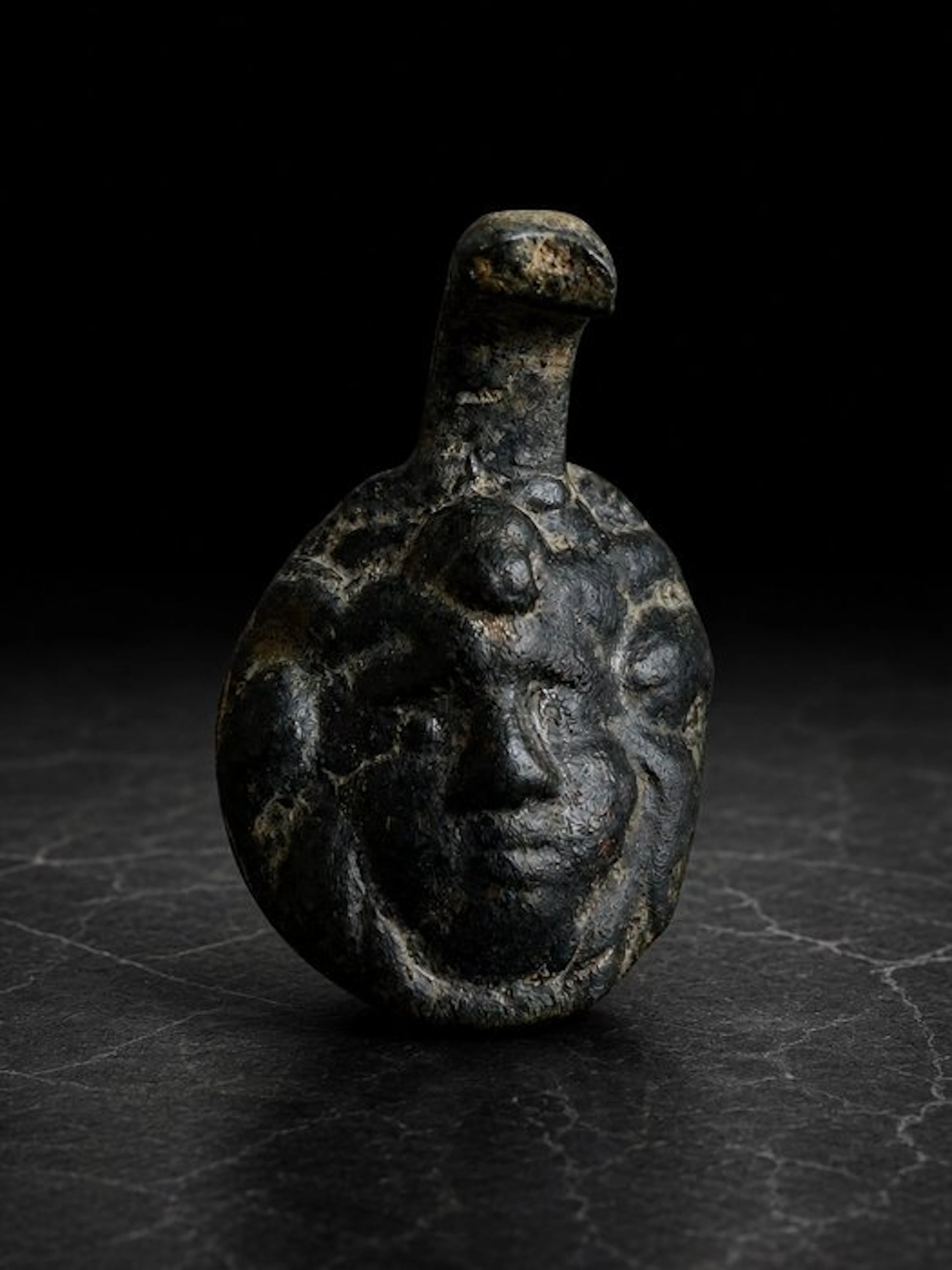 Ancient Roman, Empire Bronze Anthropomorphic Appliqué - 6.3 cm
