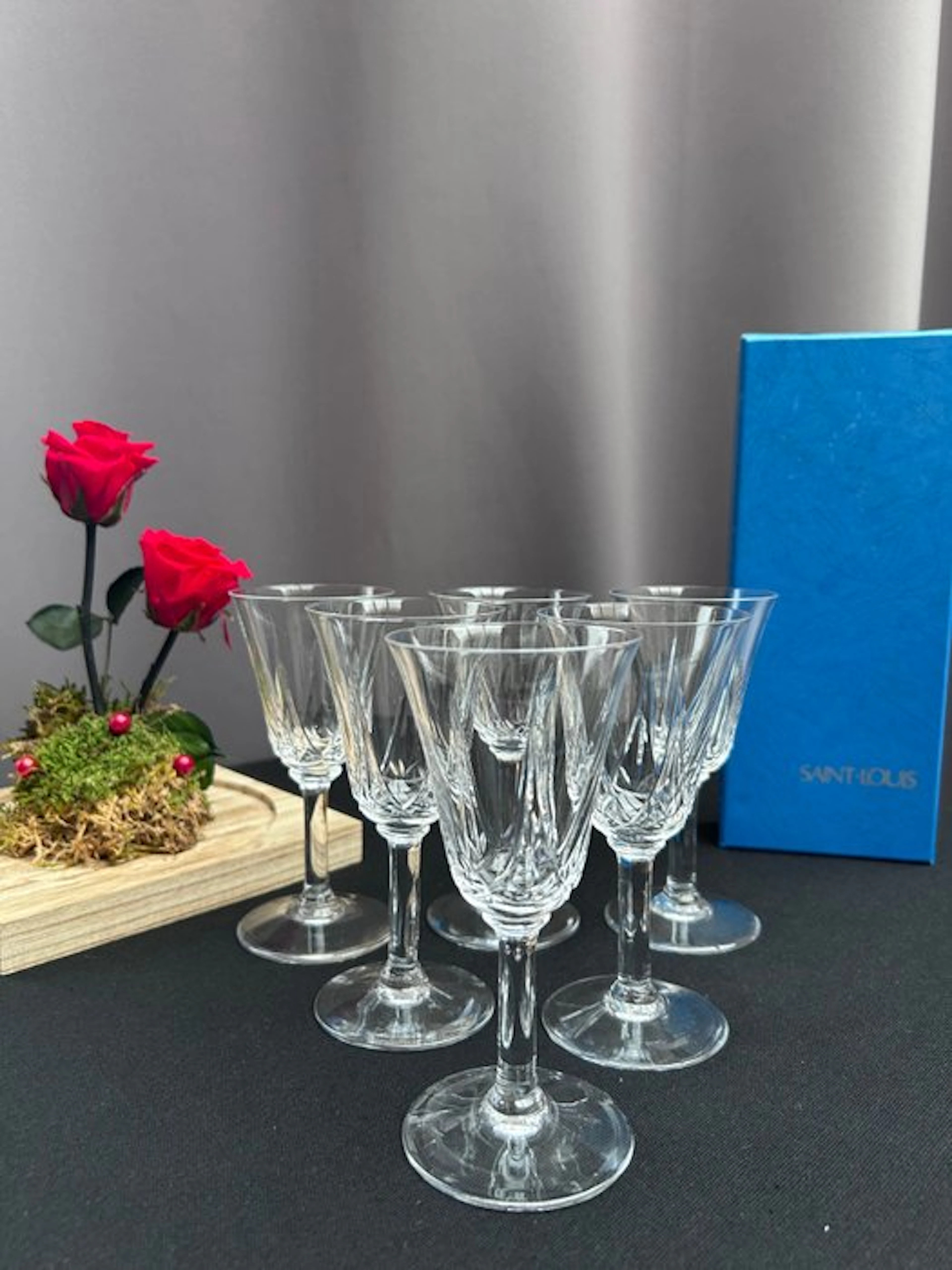 St. Louis - Table service for 6 (6) - Cerdagne - Crystal - Wine Glasses