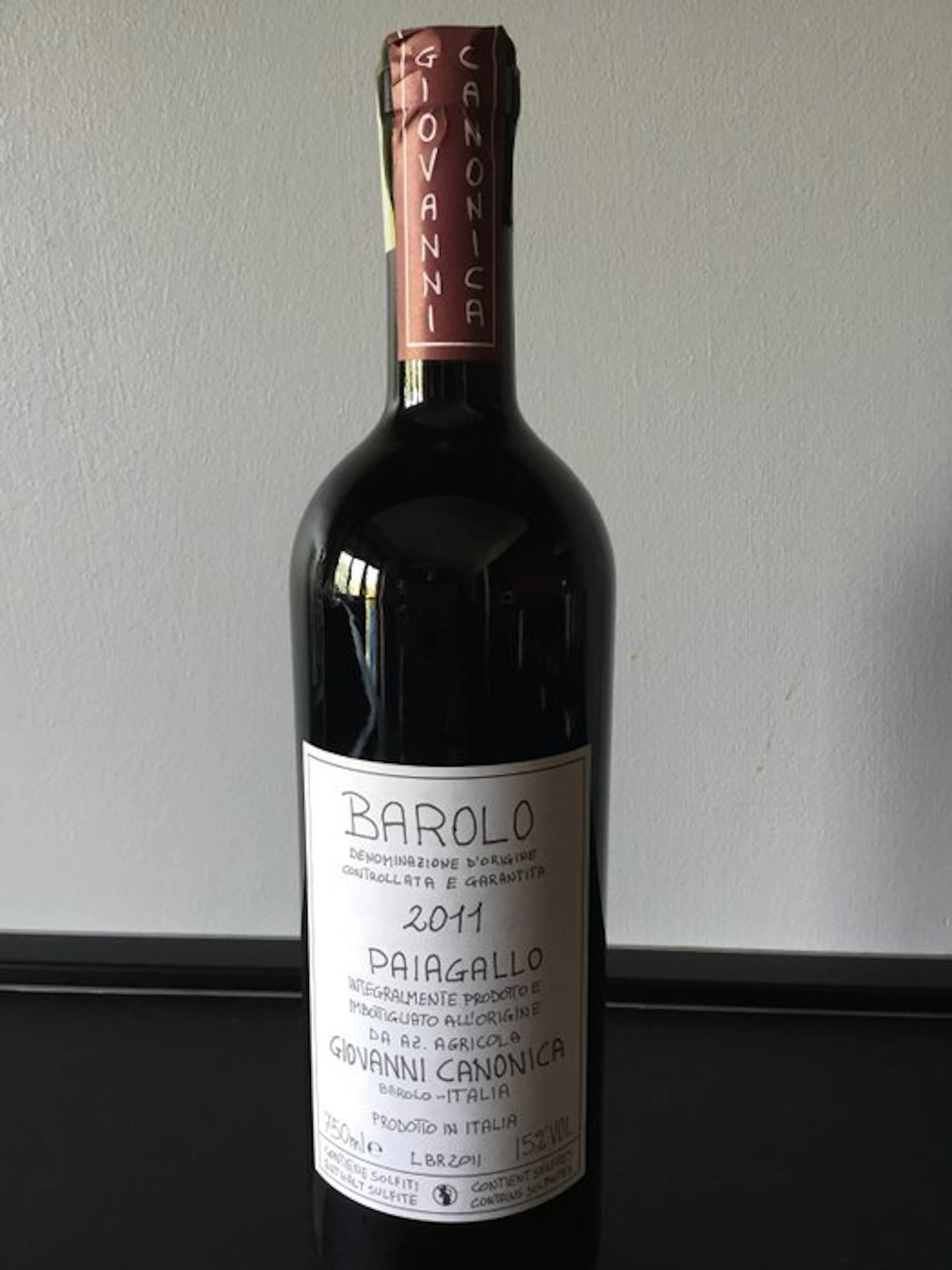 2011 Giovanni Canonica, Paiagallo - Barolo - 1 Bottle (0.75L)