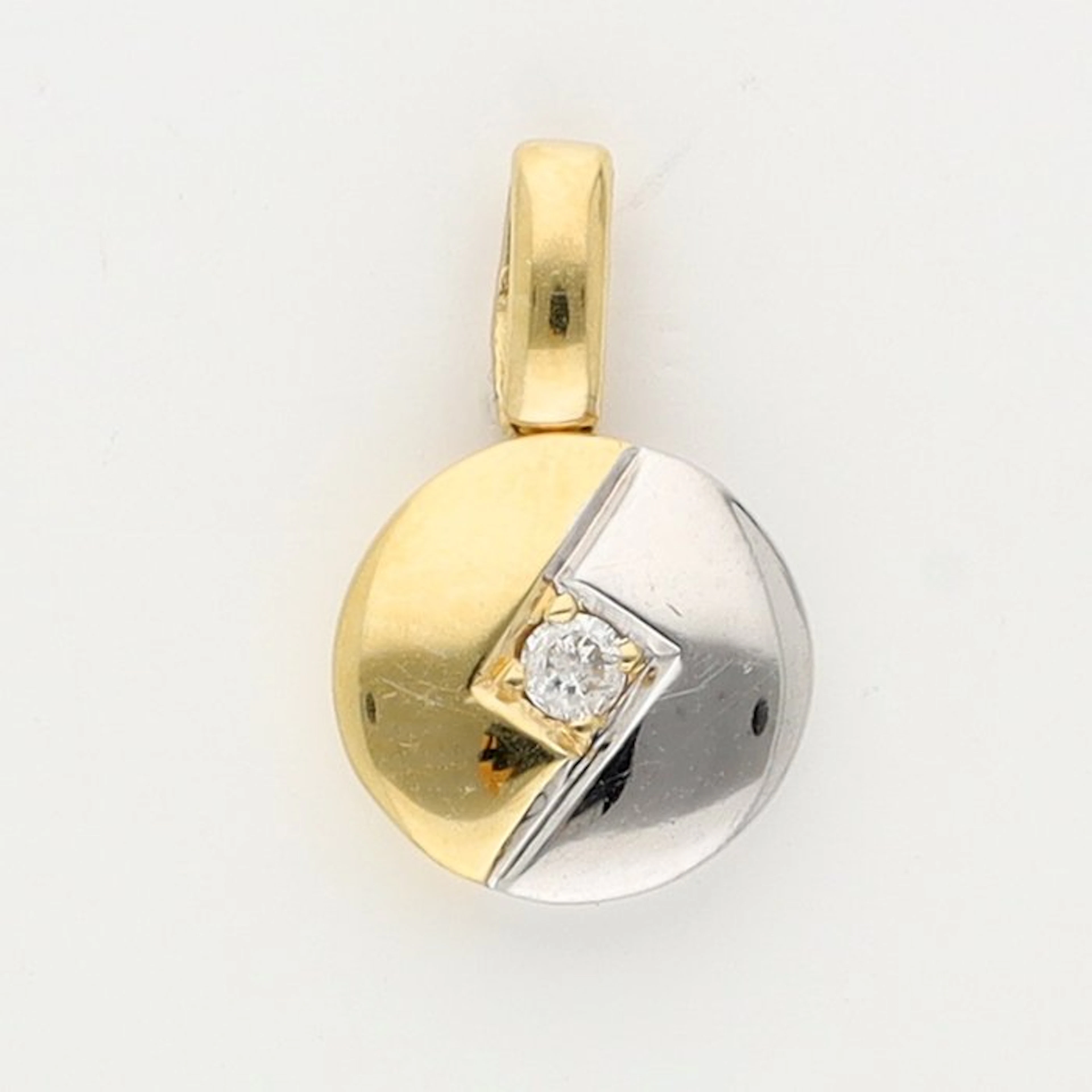 No reserve price - Pendant - 18 kt. Yellow gold, White gold Diamond (Natural)