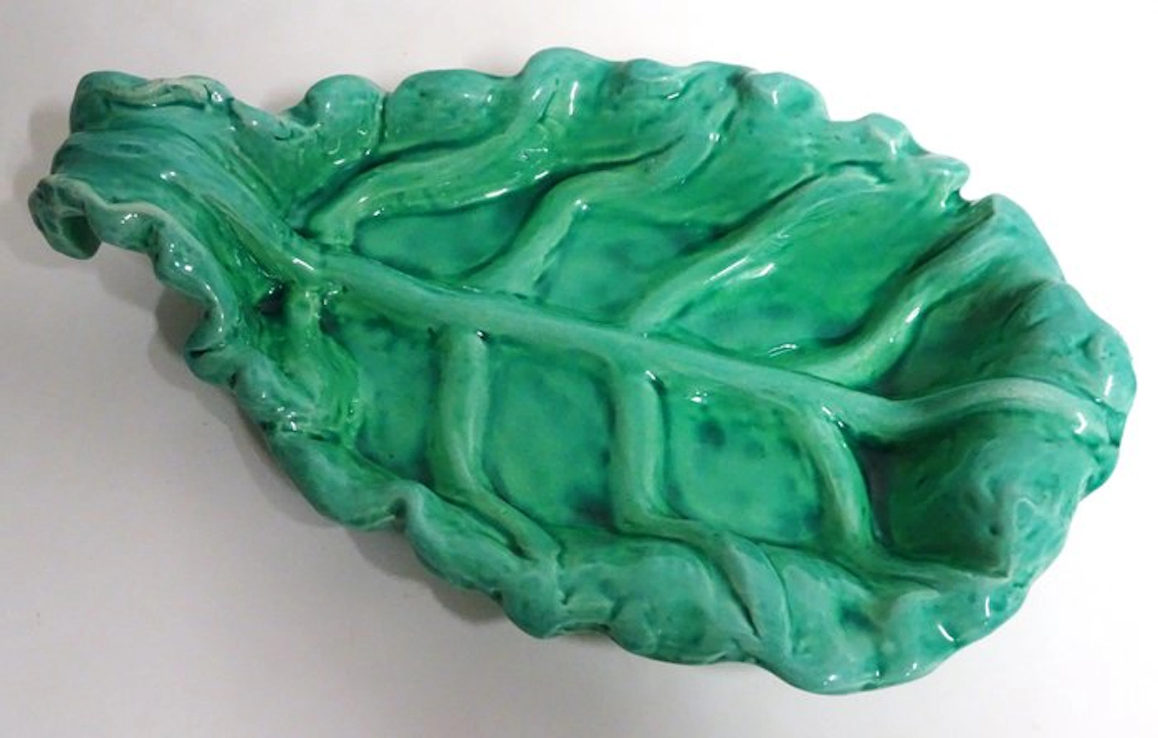 Vallauris - Cerenne - Platter - Organic leaf shape. - Ceramic