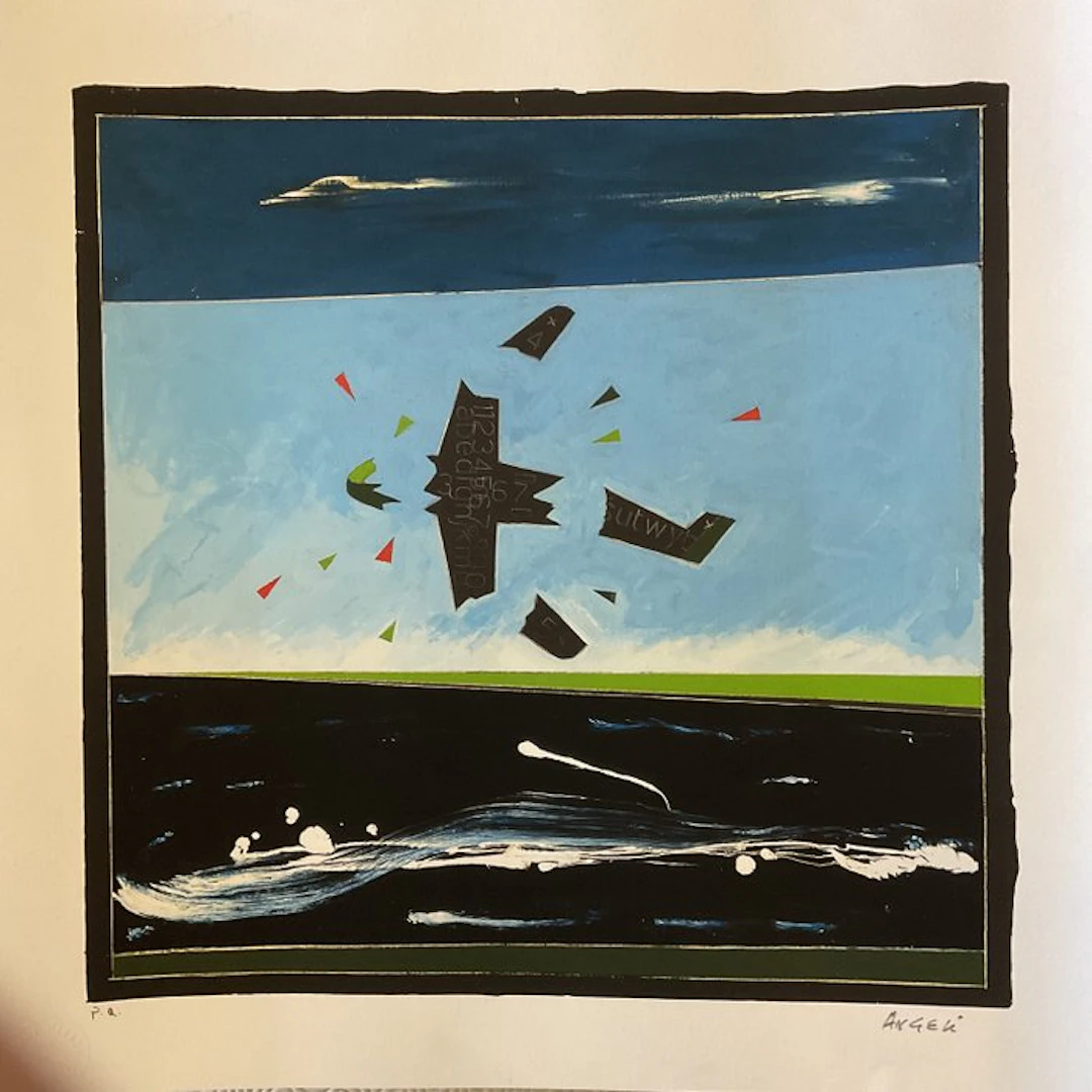 Franco Angeli (1935-1988) - Cade l'aereo