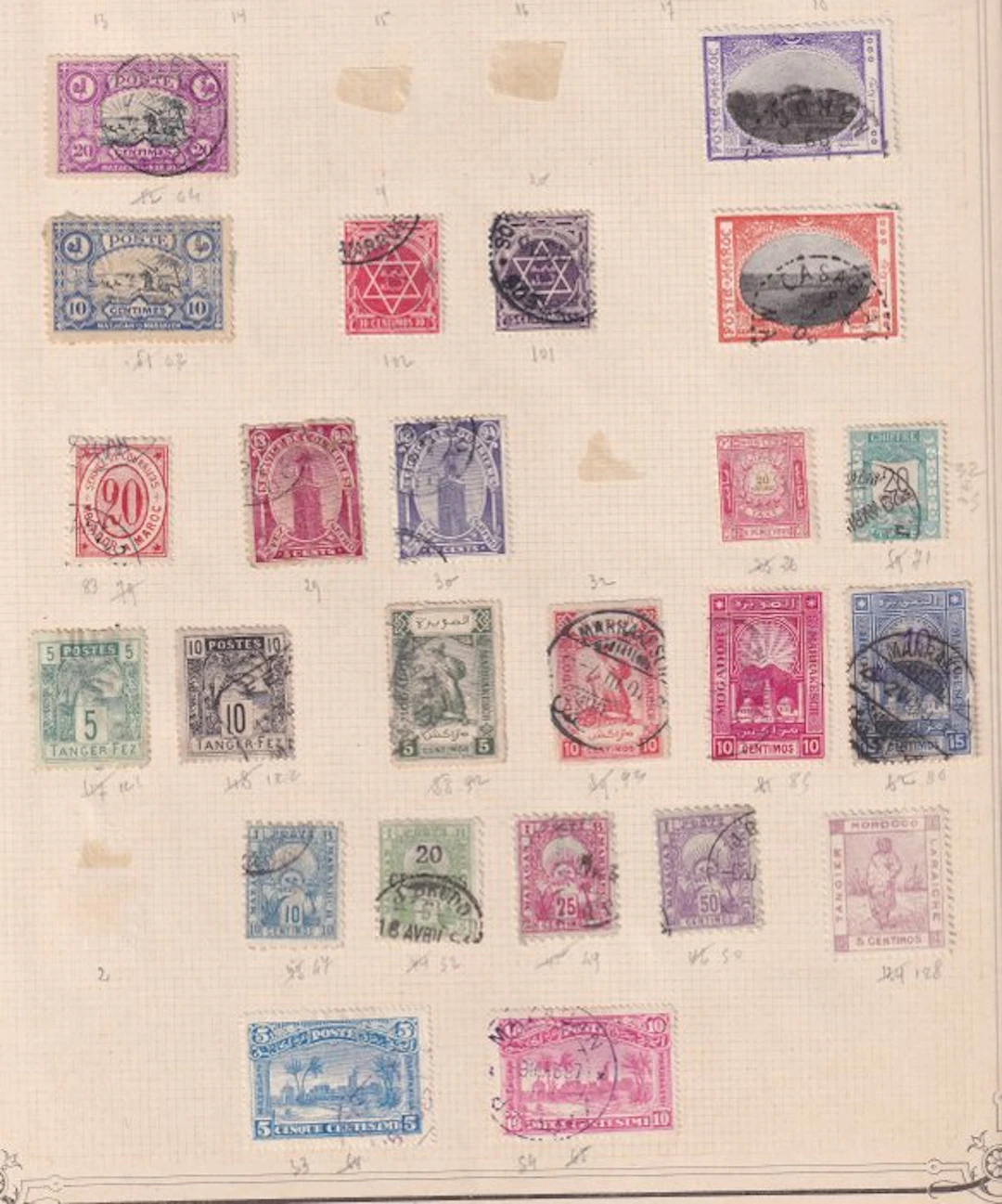 Morocco - postes locales, collection de timbres