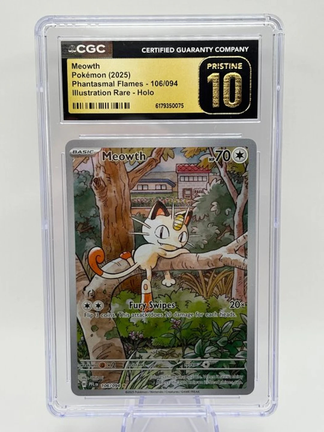 Pokémon - 1 Graded card - Meowth 106/094 Full art