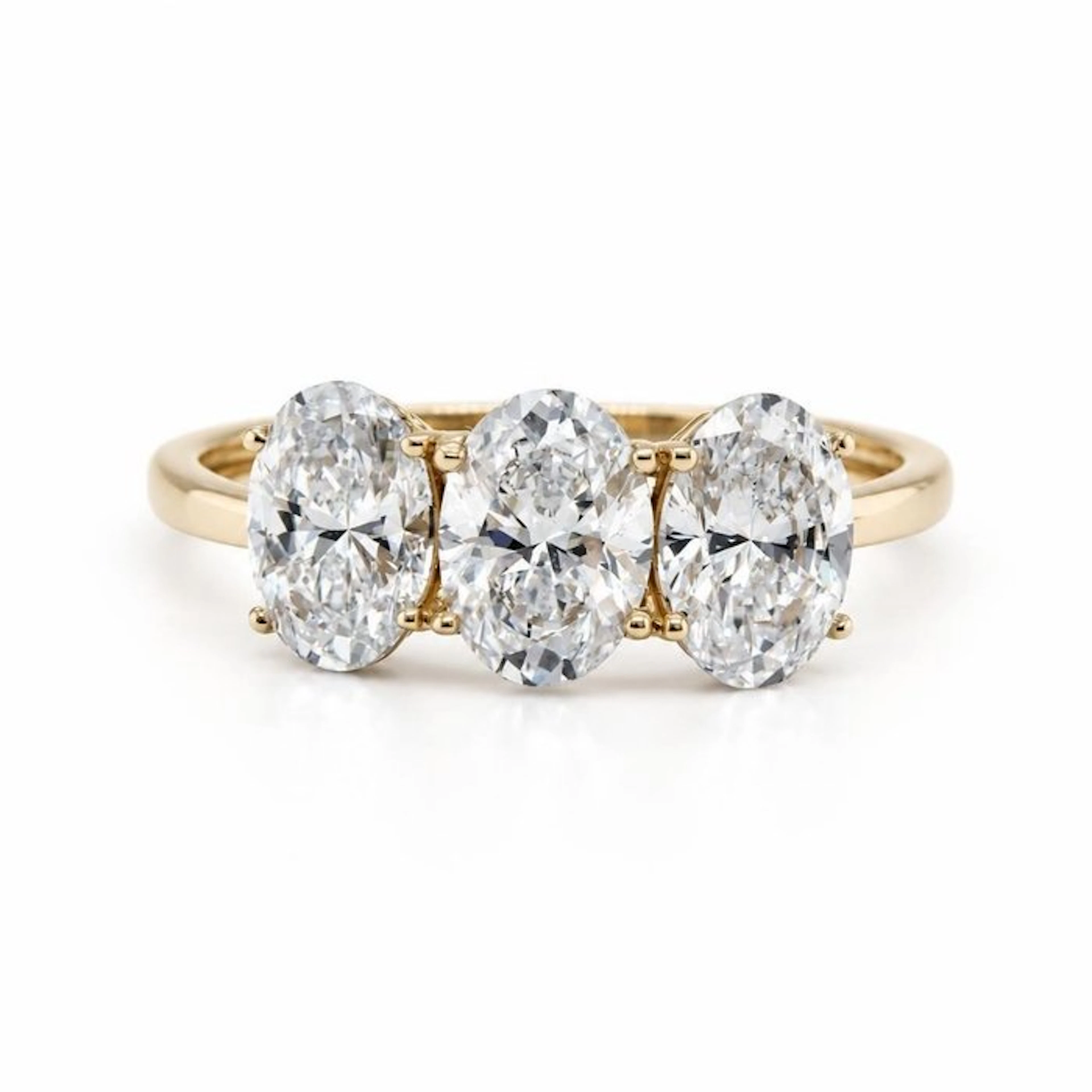No reserve price - Ring - 14 kt. Yellow gold - 2.45ct. tw. Diamond (Lab-grown)