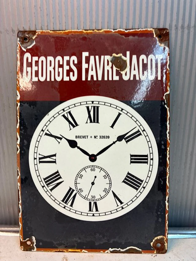 Georges Favre-Jacot – Horloge Reclame – Emaille...