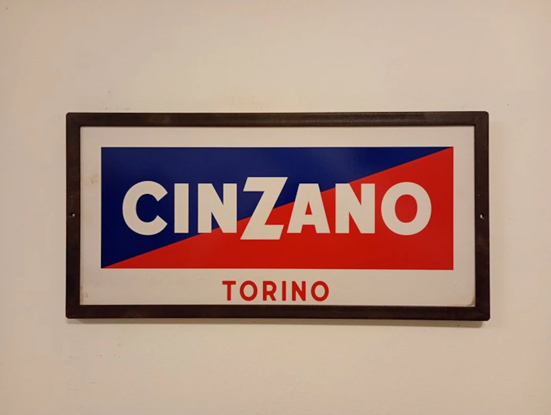 cinzano - Cinzano - Cinzano - Advertising sign - 1970 - Metal