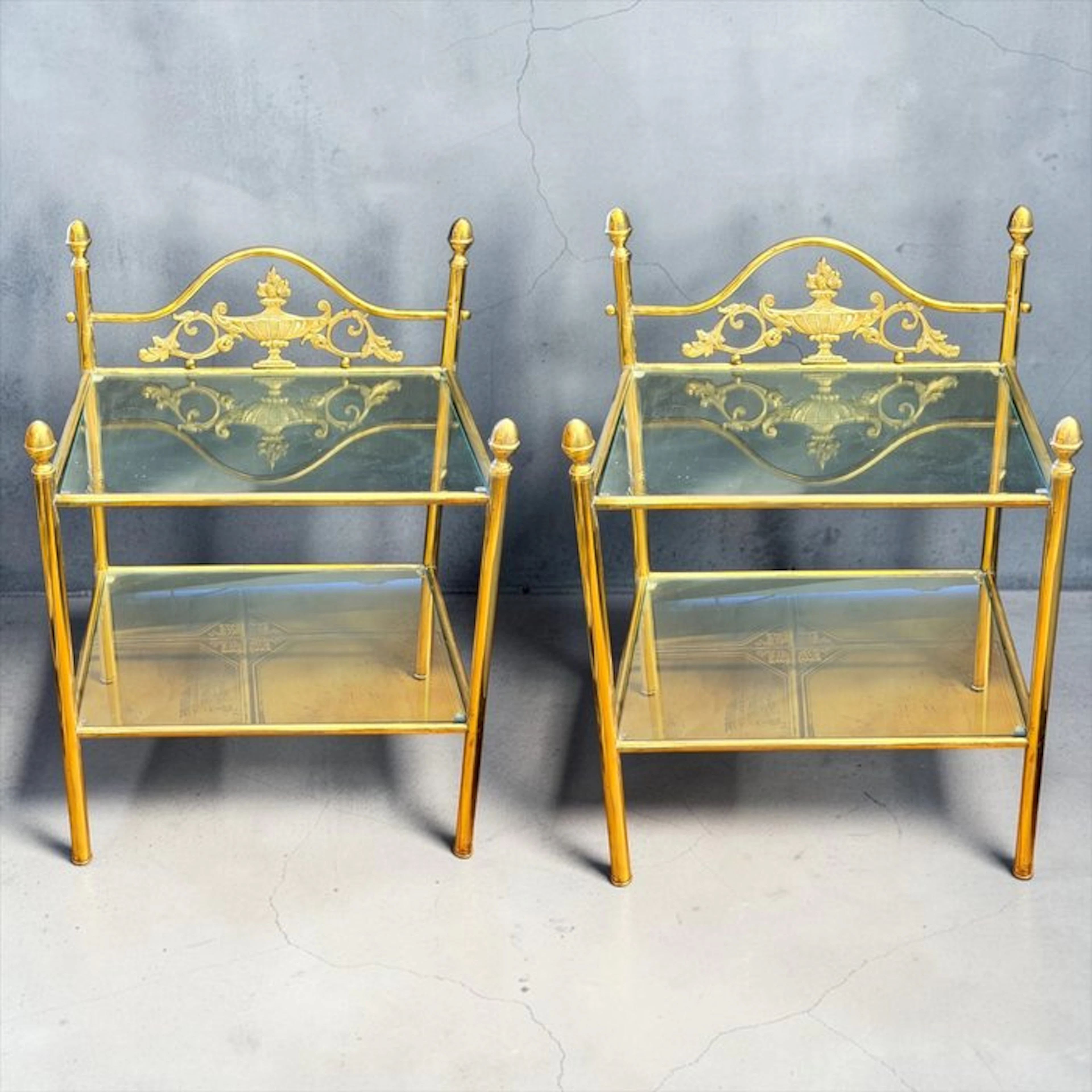 Side table - Louis XVI - Bronze - Central Floral Decoration
