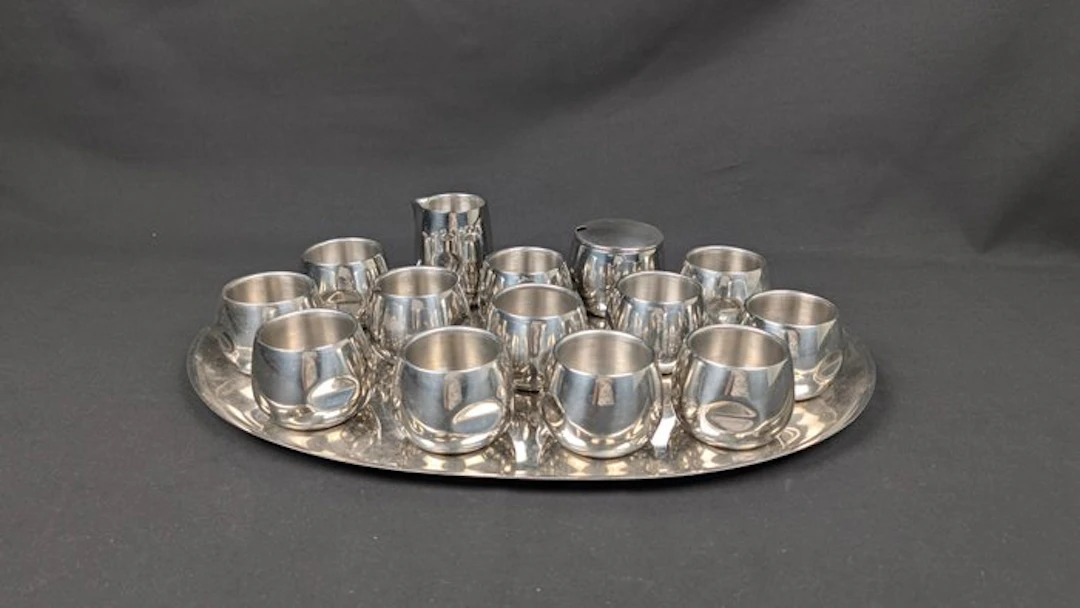 AMC - Art Design - Made in Italy - Coffee set for 12 (15) - Steel