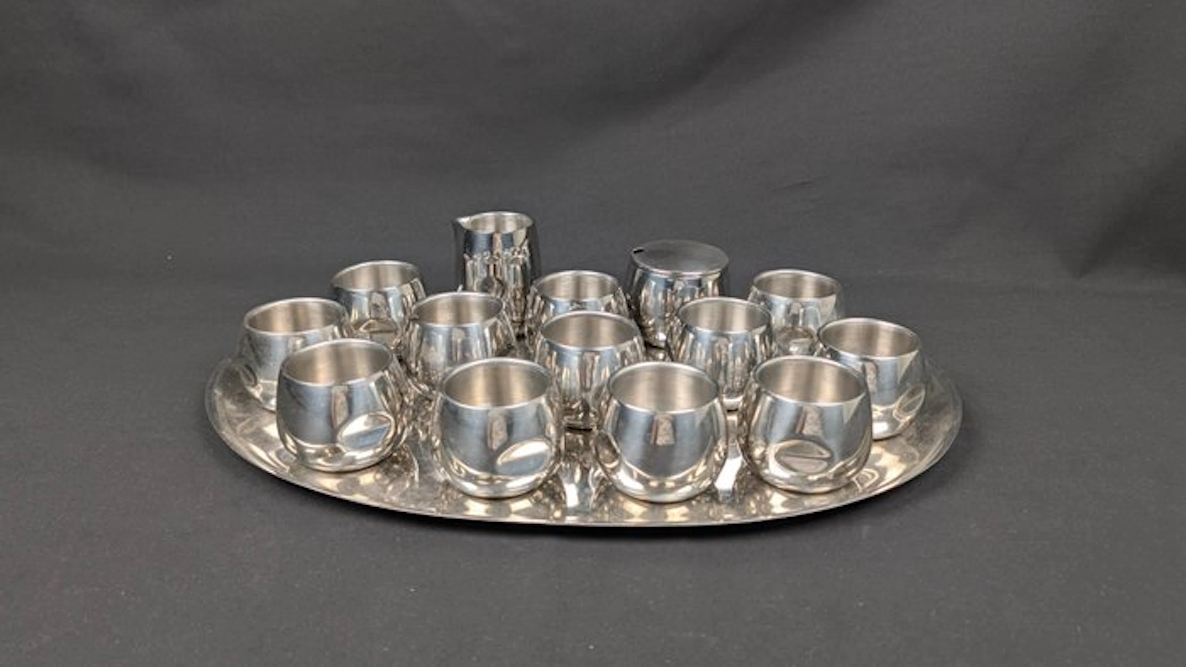 AMC - Art Design - Made in Italy - Coffee set for 12 (15) - Steel
