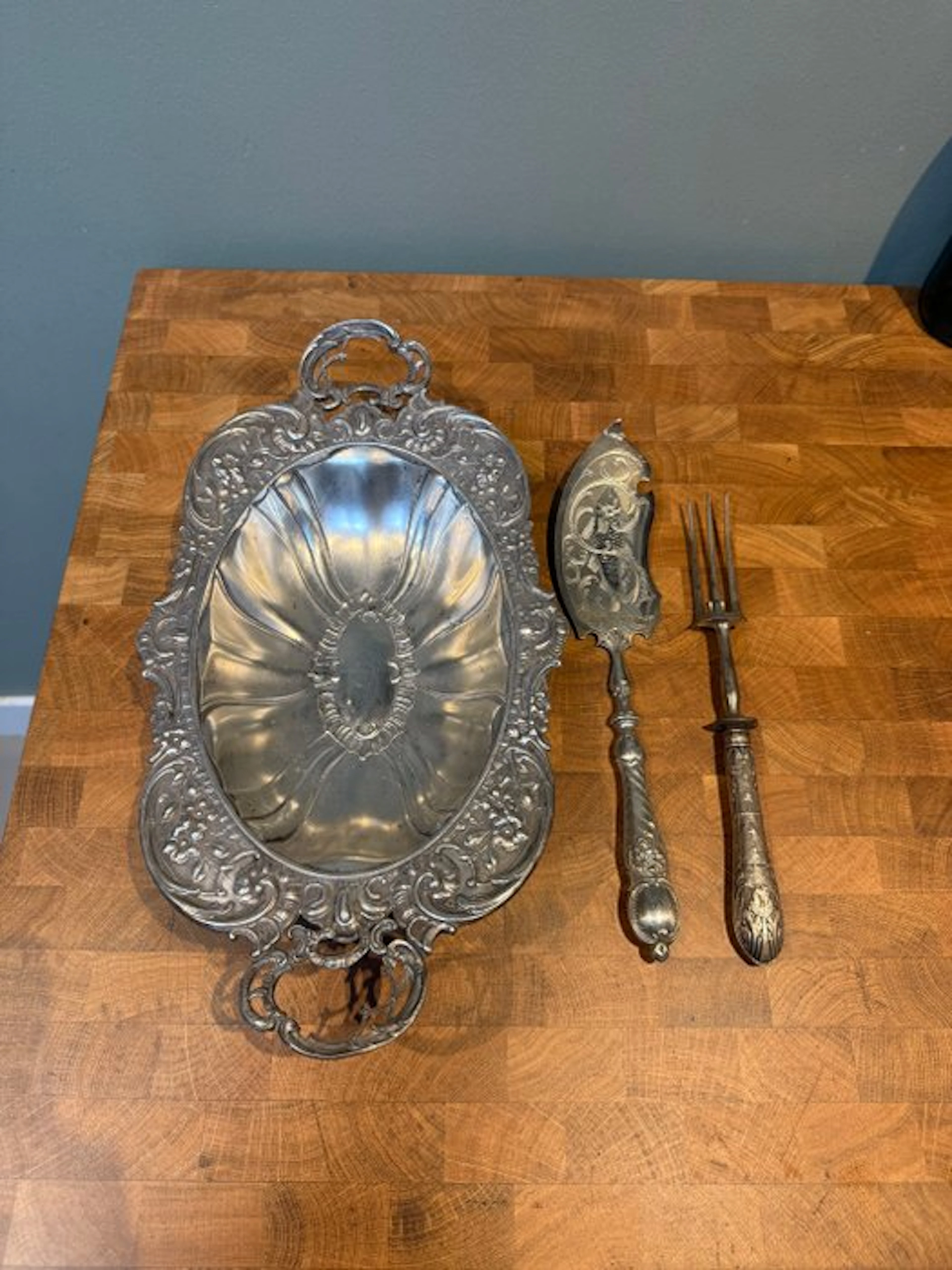 Cutlery set (3) - Silverplated - Antique Silver-Plated