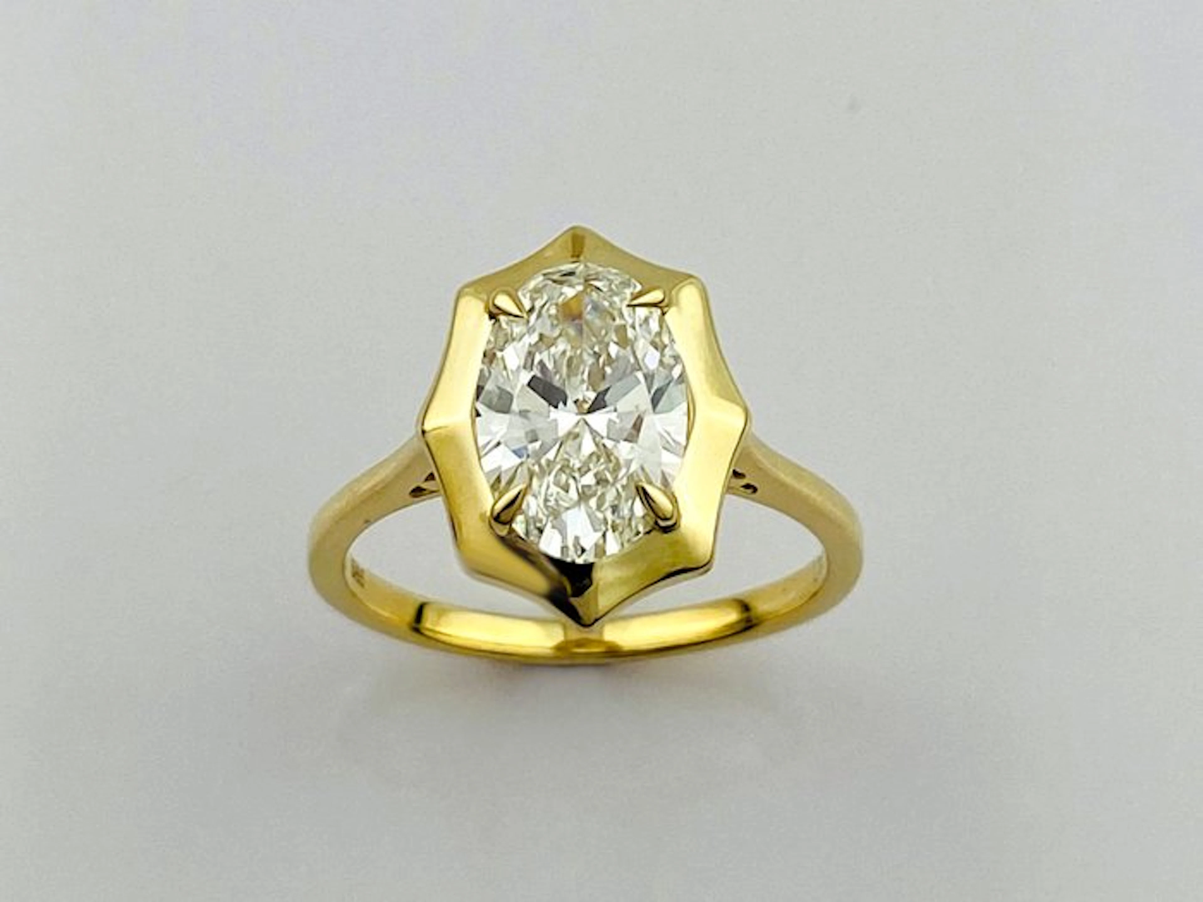 Ring - 14 kt. Yellow gold - 2.01ct. tw. Diamond (Lab-grown)
