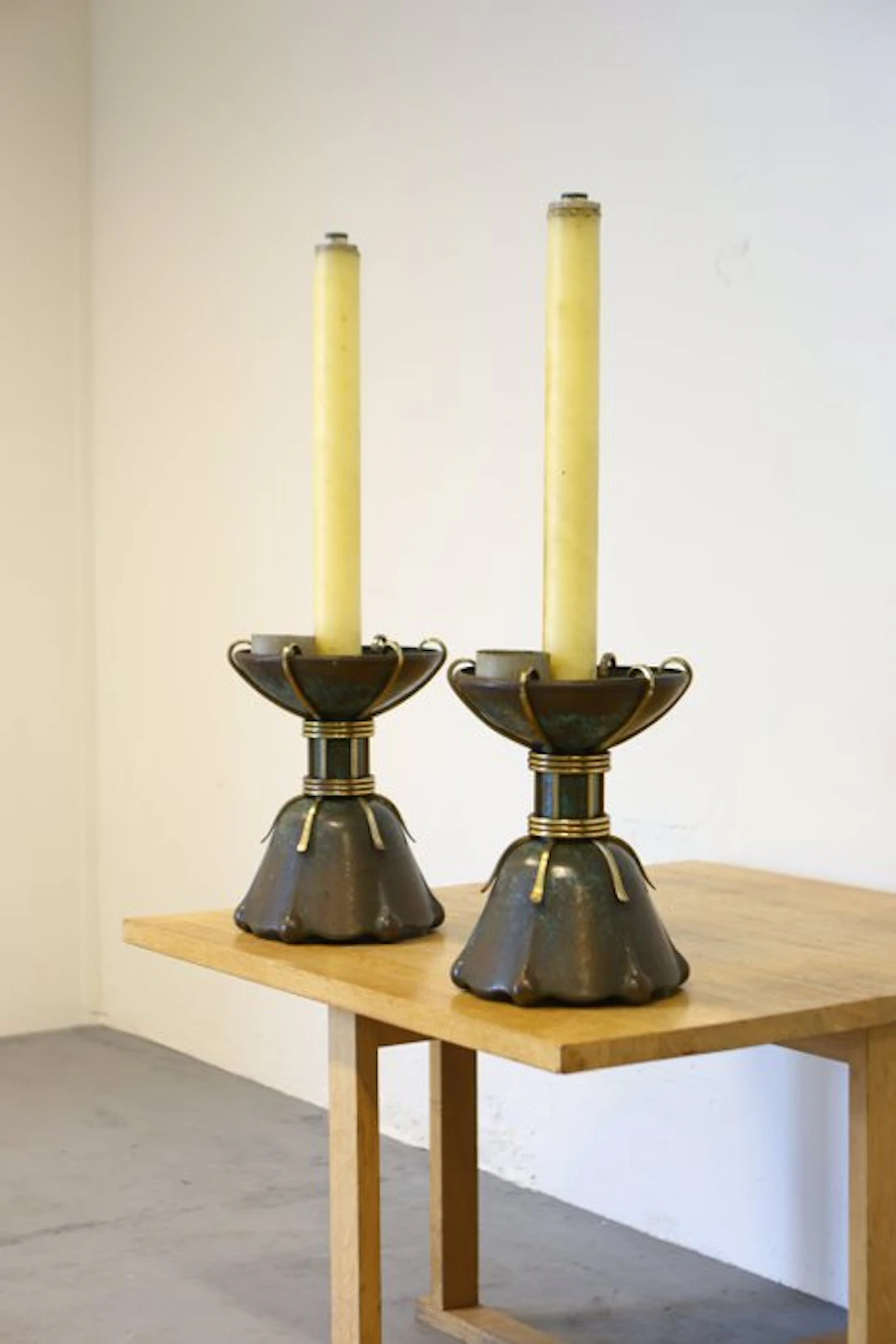 Candleholder (2) - Copper, Bronze - the Amsterdam School
