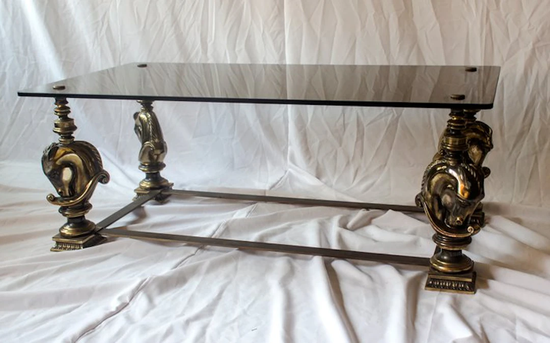 Deknudt - Coffee table - Gilt bronze - Deknudt coffee table