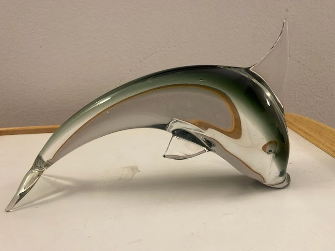 Murano - Sculpture, Delfino - 20 cm - Murano glass, 35 cm