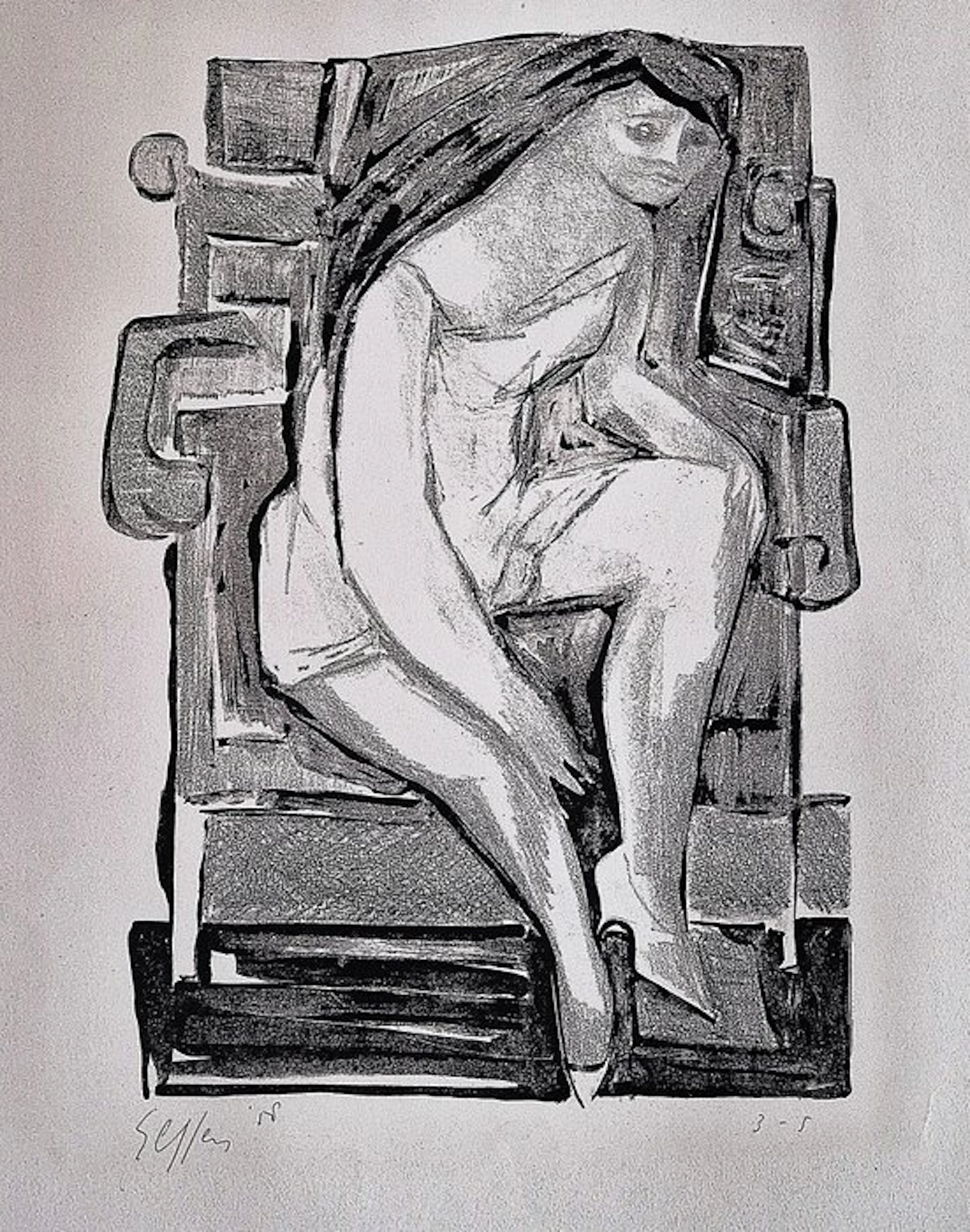 Dick Elffers (1910-1990) - Vrouw in neglige