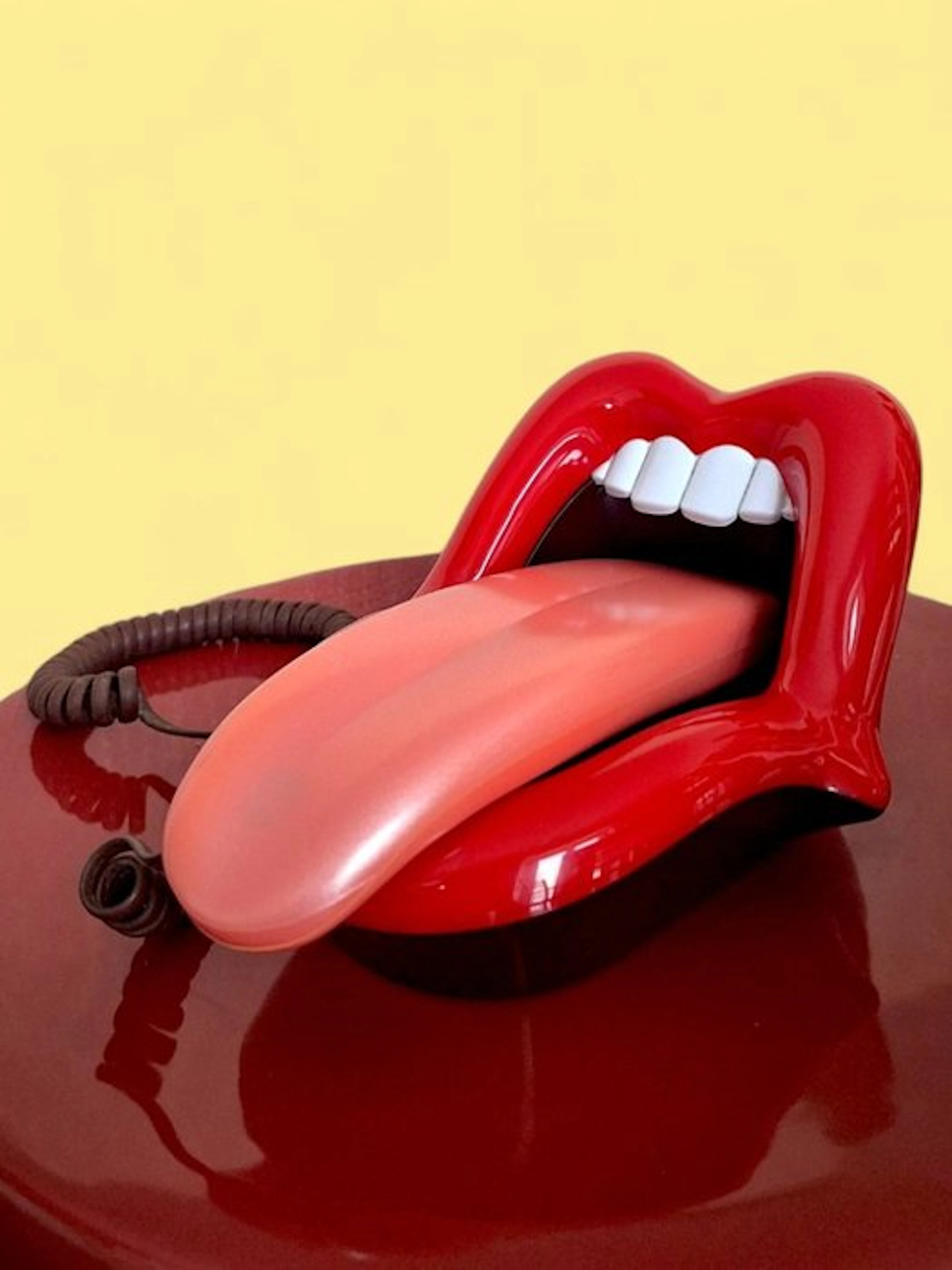 Analogue telephone - Tongue and Lips - Plastic - Pop Art, Rolling Stones