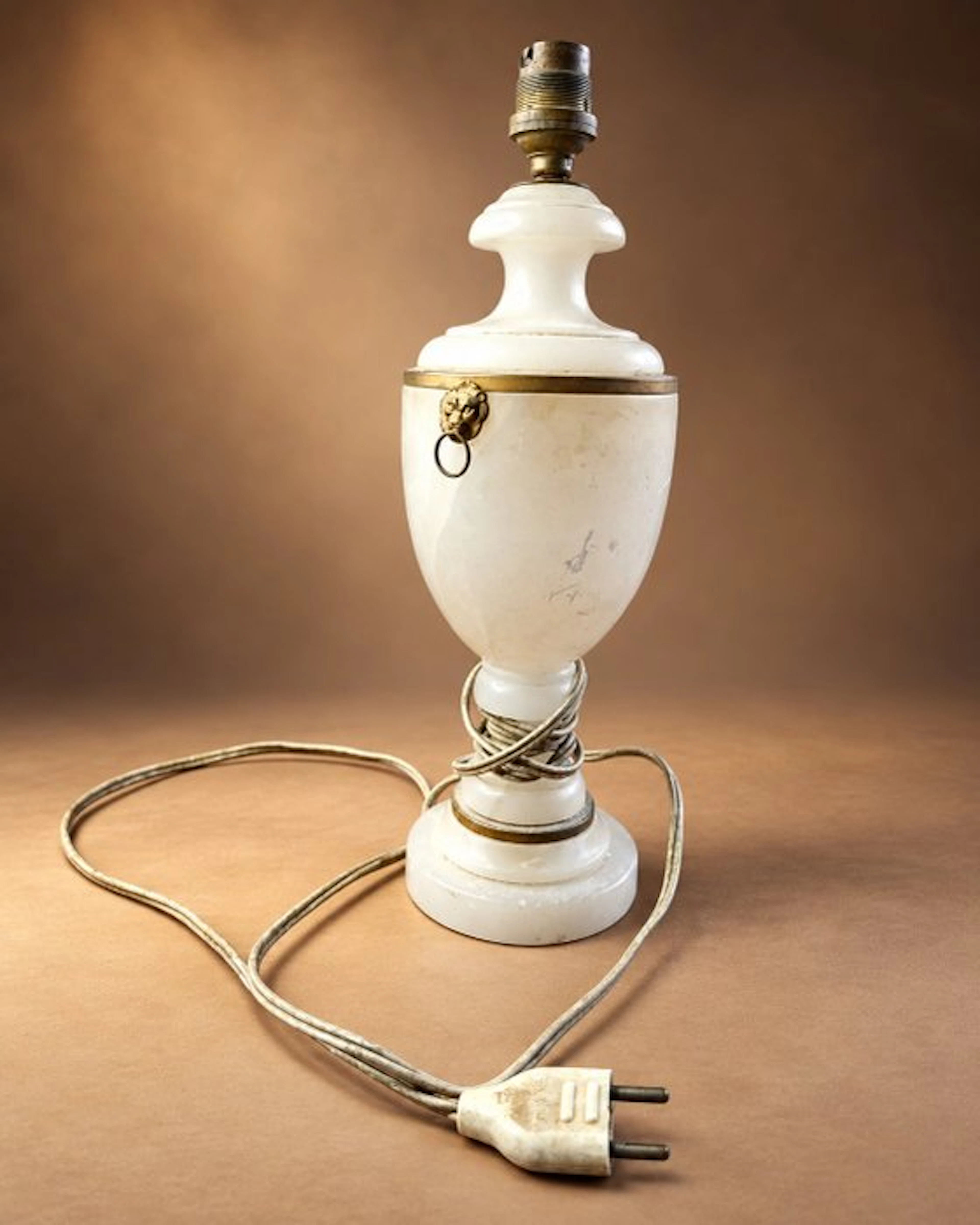 Table lamp - Alabaster, Brass - antique alabaster lamp