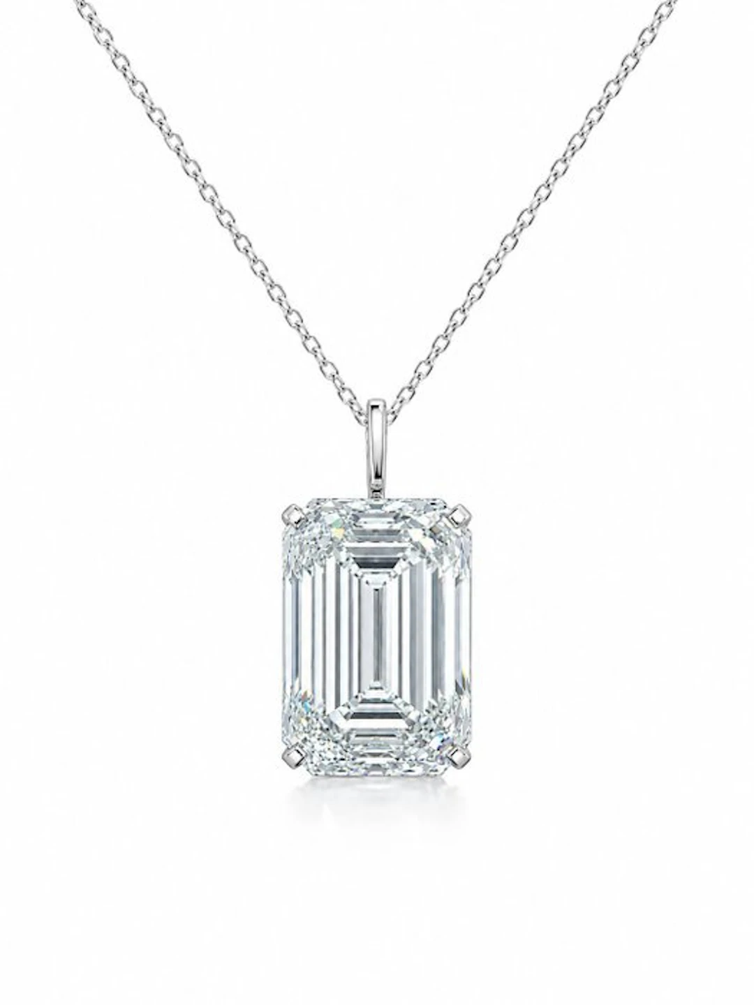 Necklace - 14 kt. White gold - 15.15ct. tw. Diamond (Lab-grown)