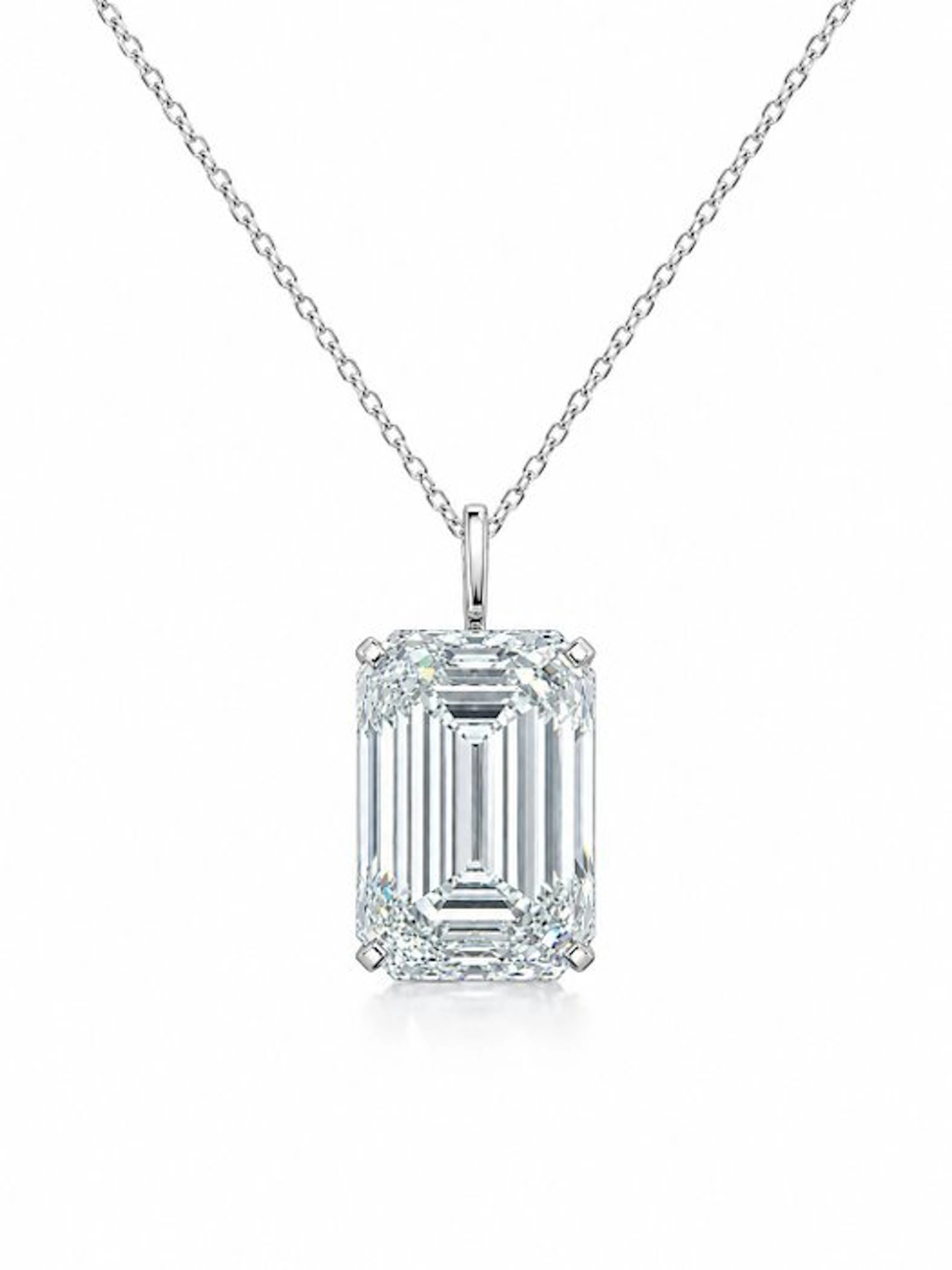 Necklace - 14 kt. White gold - 15.15ct. tw. Diamond (Lab-grown)