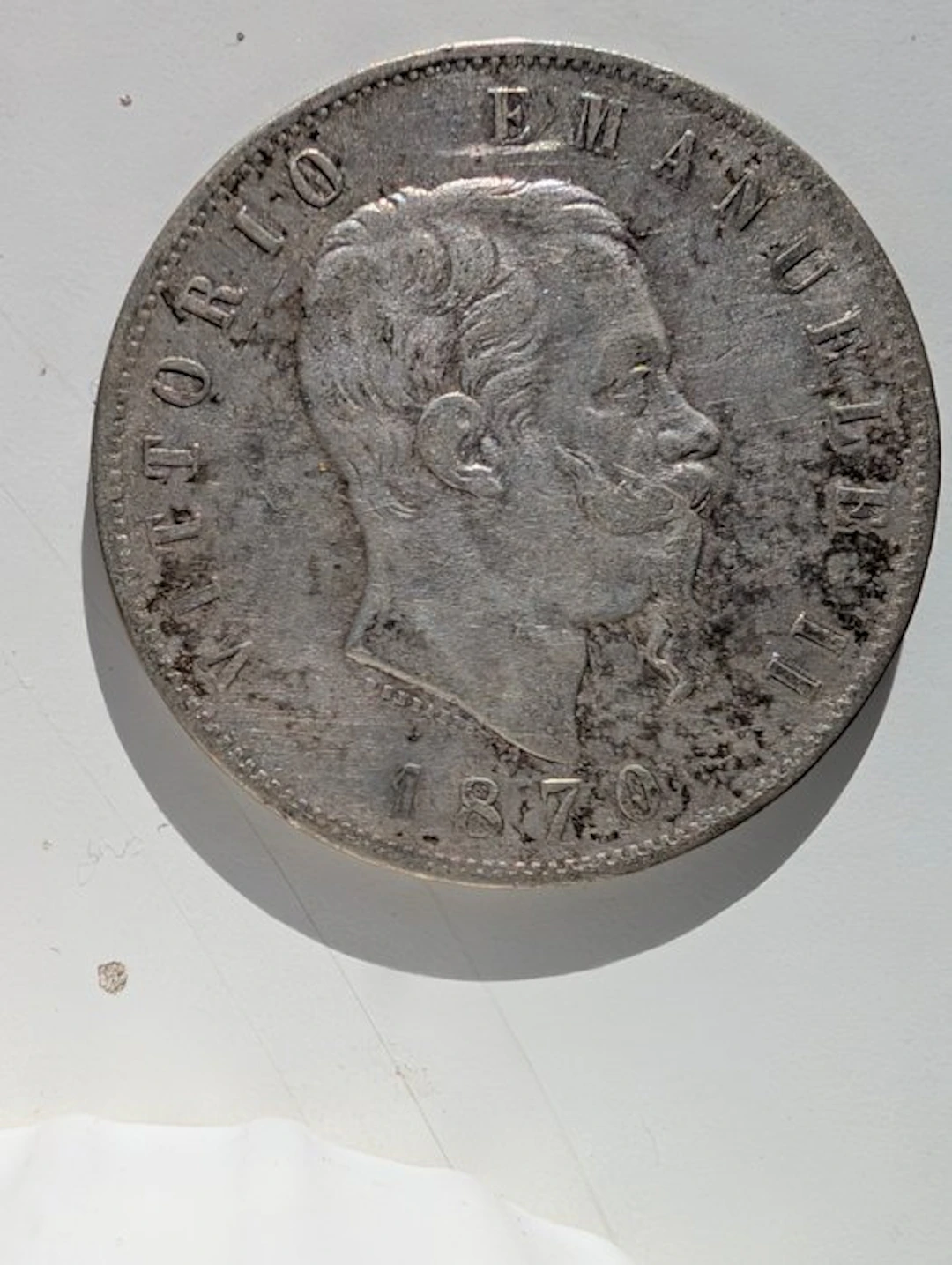 Italy. Vittorio Emanuele II. 5 Lire 1870 (No reserve price)
