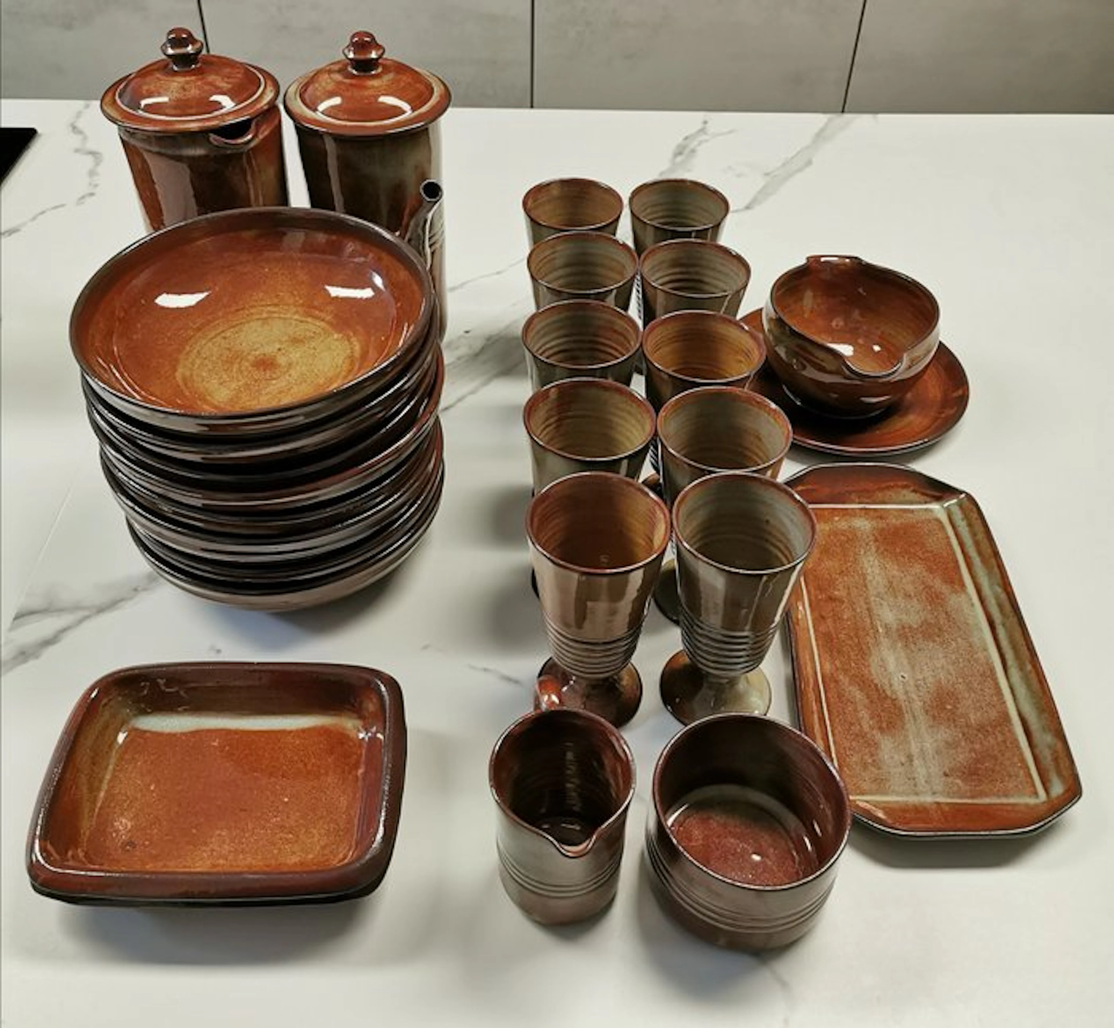 Vallauris - Table service (28) - Ceramic - Large complete...