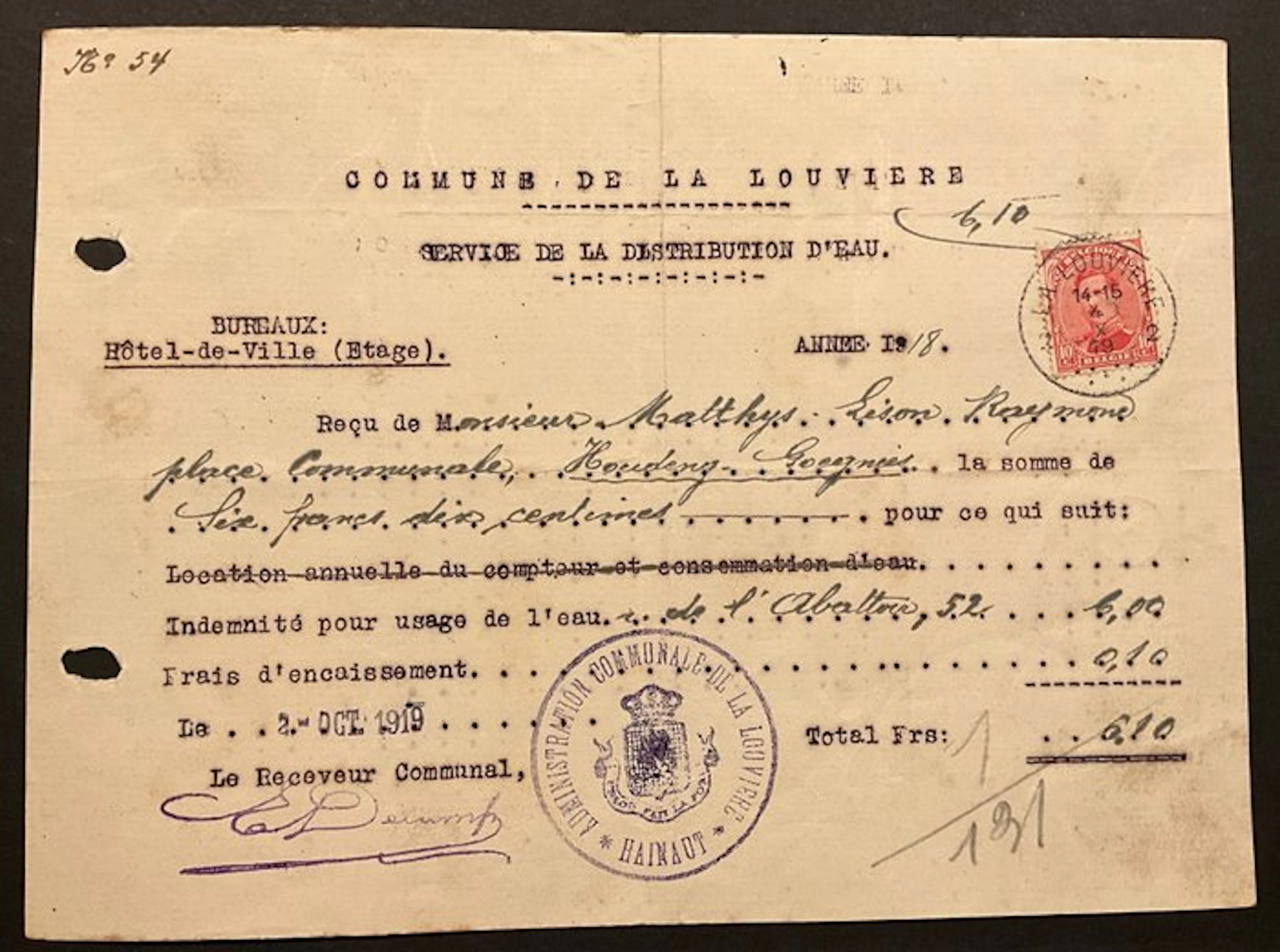 Belgium 1915 - Albert I - Collection of letters and documents