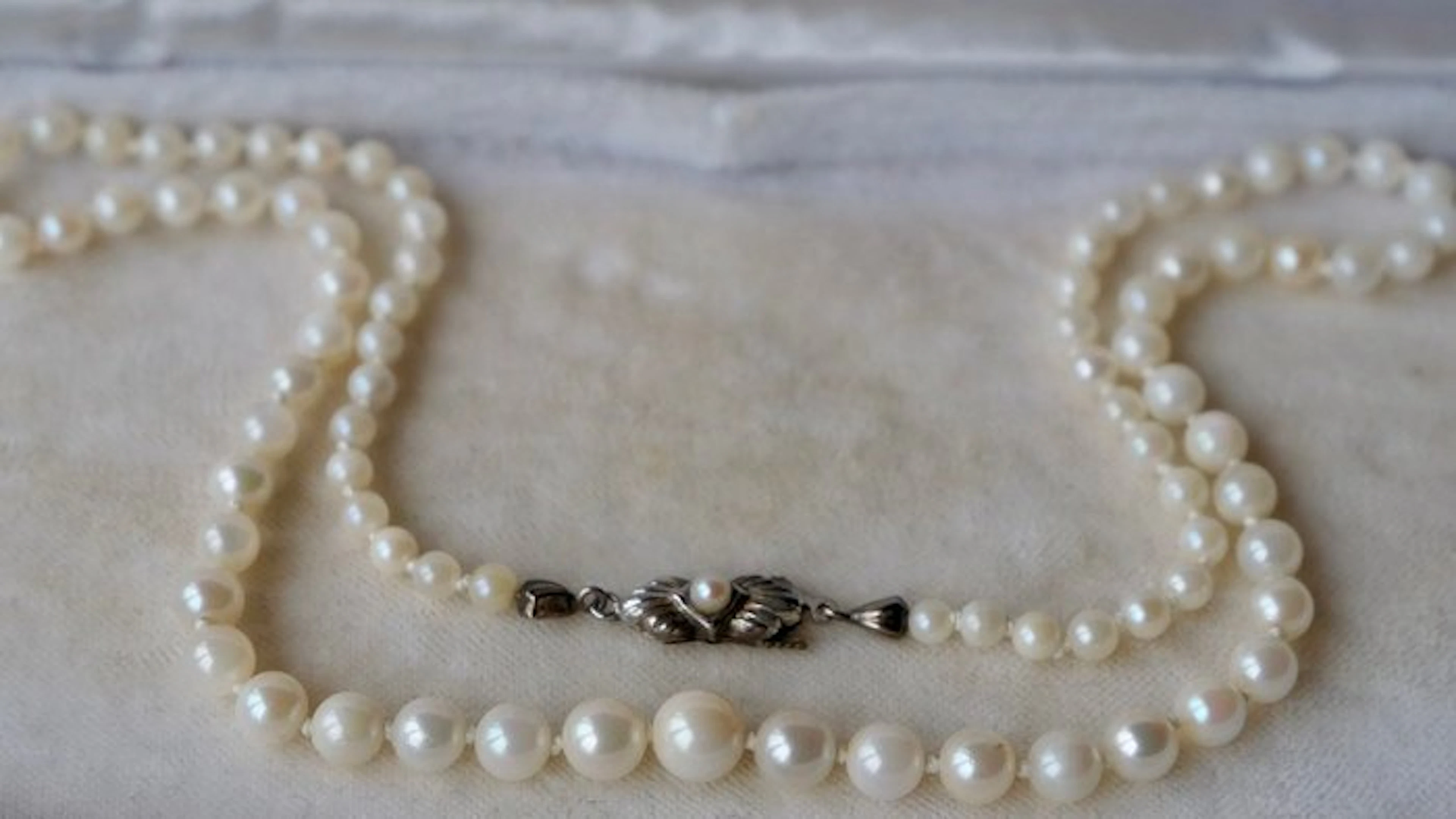 No reserve price - Handmade - Necklace Akoya saltwater...