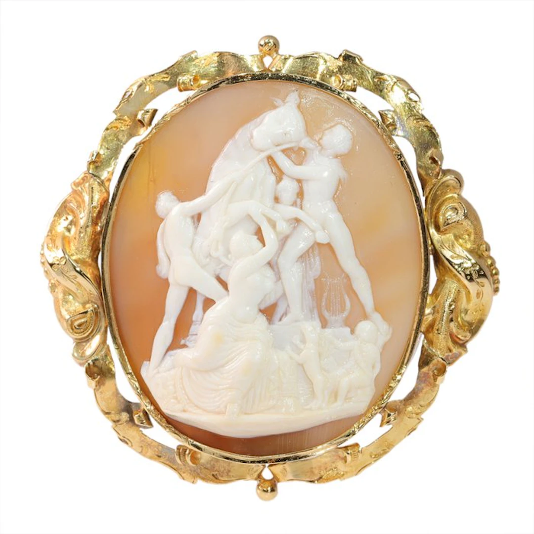 Brooch - 18 kt. Yellow gold - Cameo, Victorian 1850