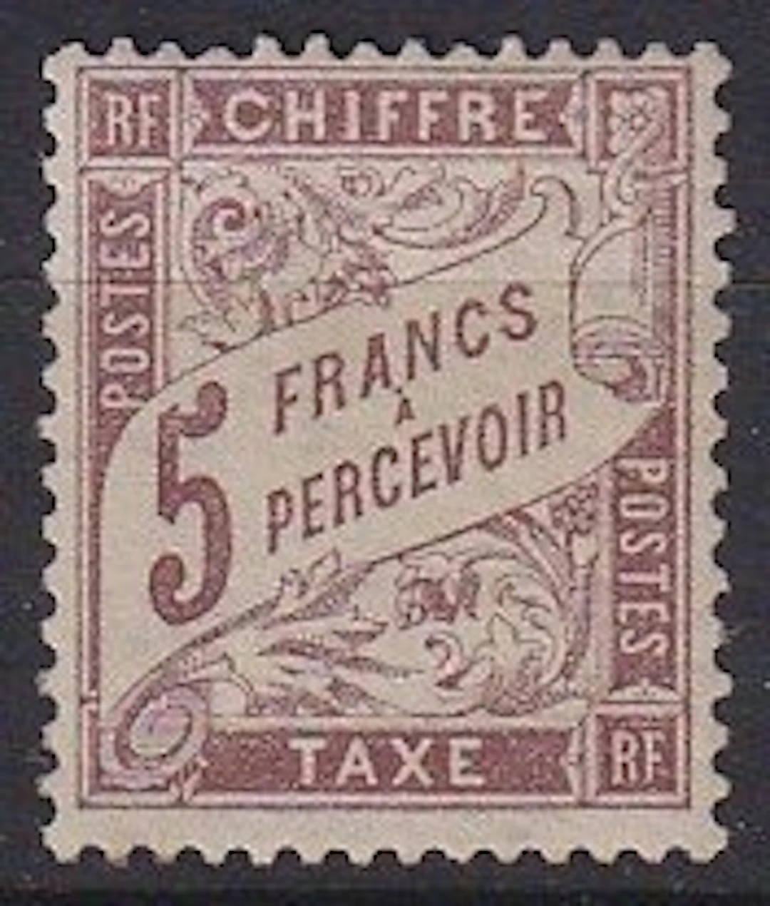 France 1884 - 5fr marron - Yvert Taxe n°27