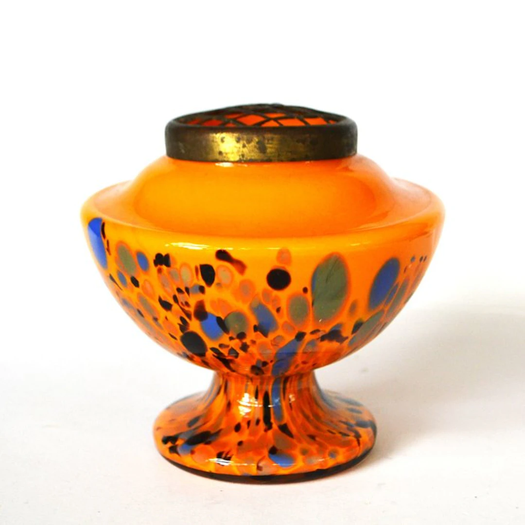 Vase - Glass, Brass