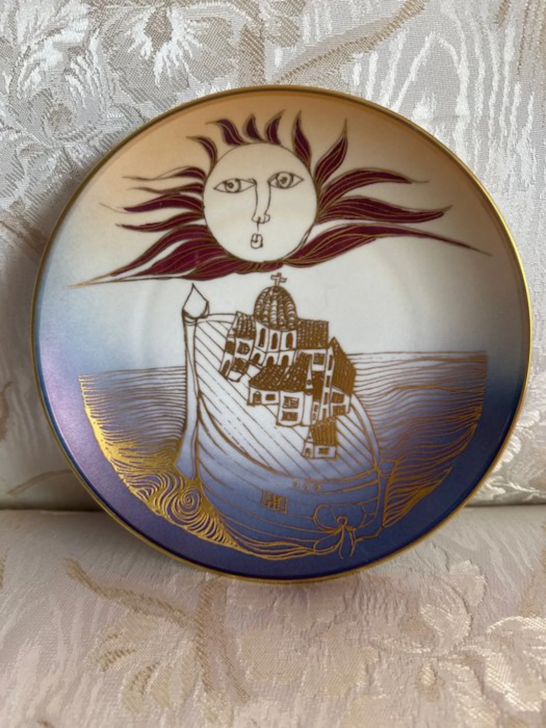 Morbelli arte - Pedral - Dish - 24kt gold - ark of a new planet