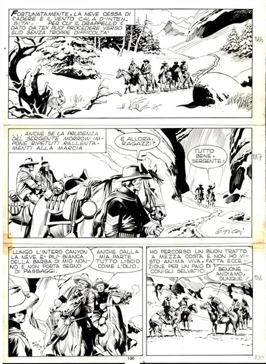 Ticci, Giovanni - 1 Original page - Tex - #271 "Bandoleros!" - 1983