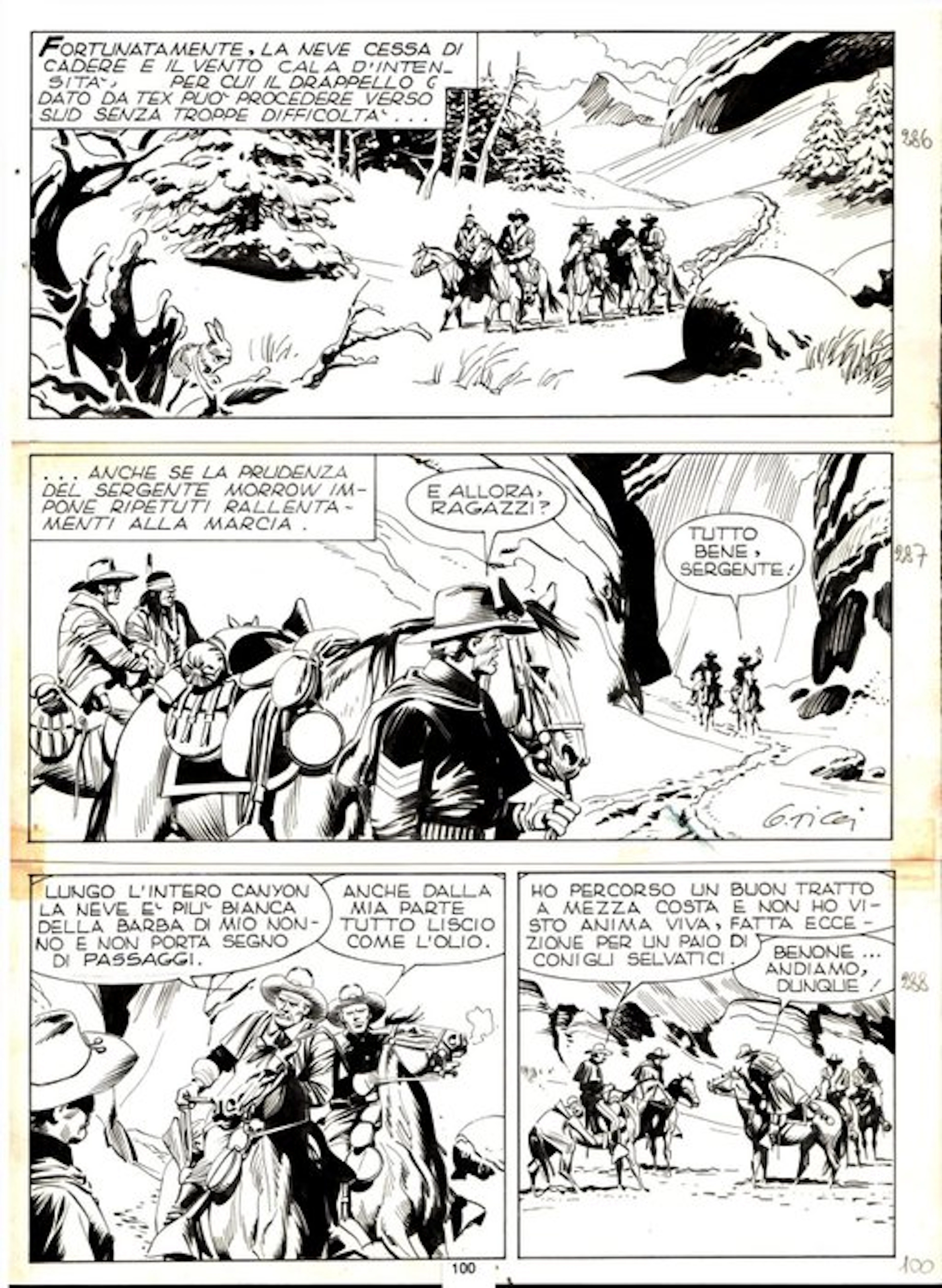 Ticci, Giovanni - 1 Original page - Tex - #271 "Bandoleros!" - 1983