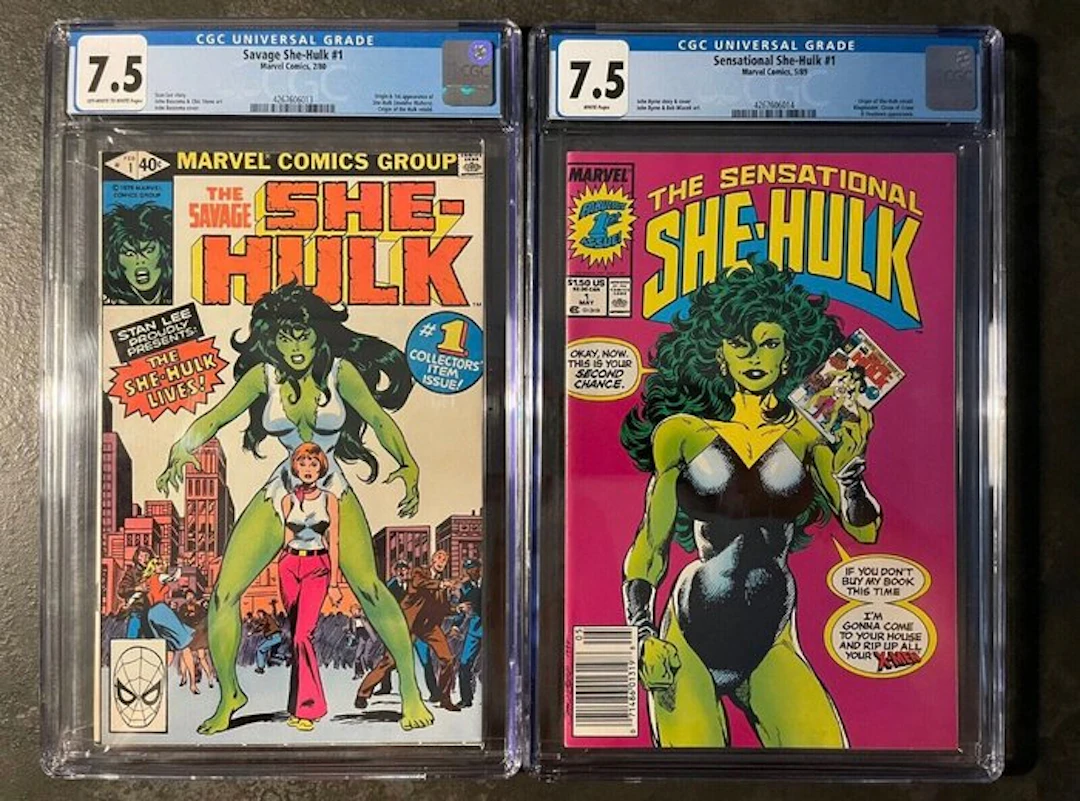 Marvel Comics Rare 2X CGC Set - SHE-HULK #1 1980 + THE...