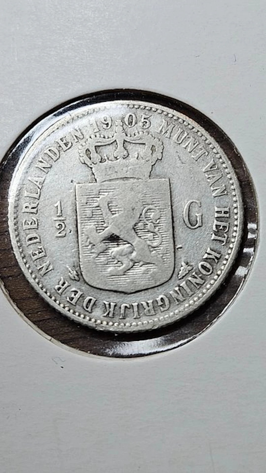 Netherlands. Wilhelmina. 1/2 Gulden 1905 (No reserve price)