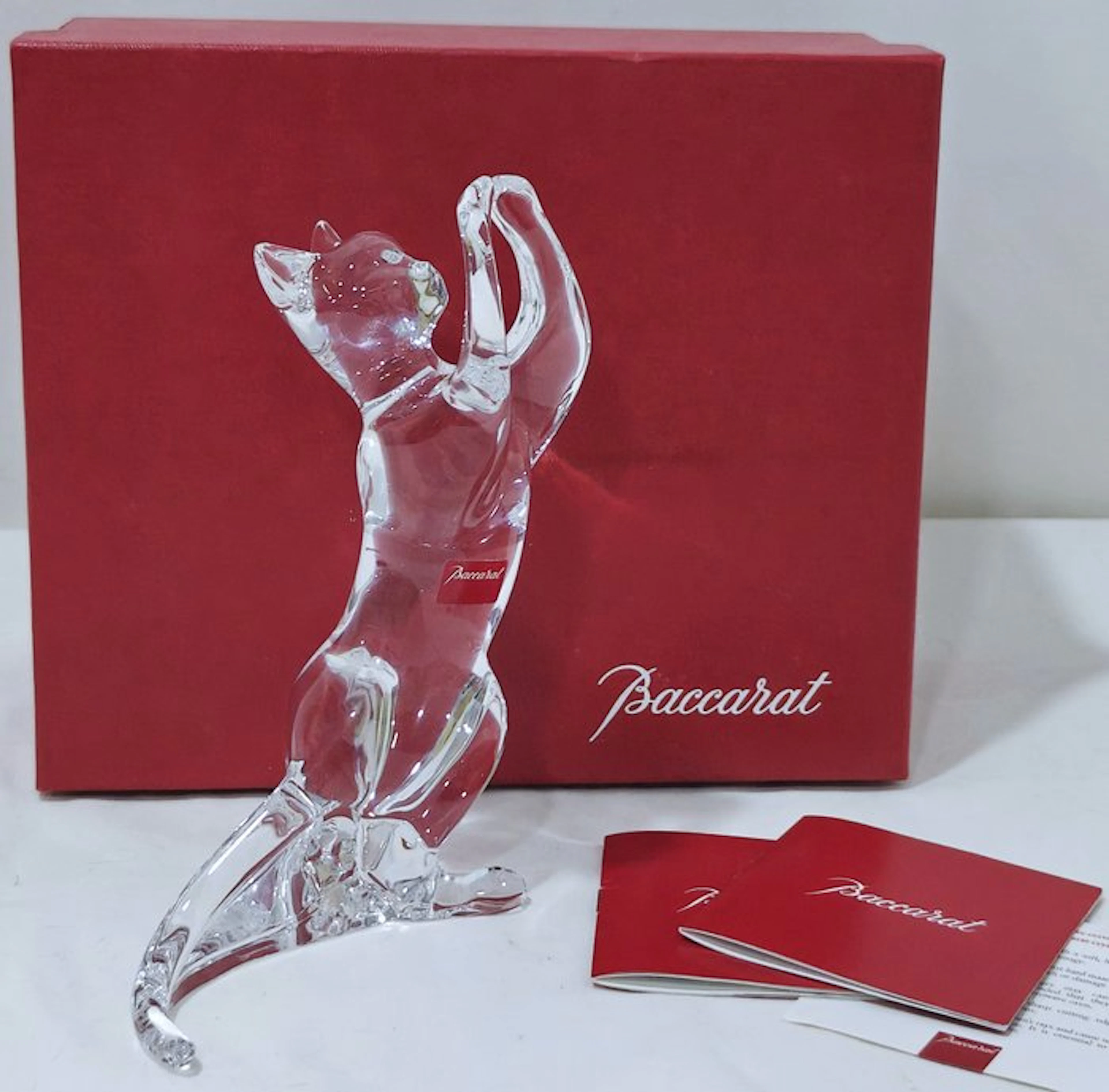 Baccarat - Figure - ''Chat acrobate" - Crystal