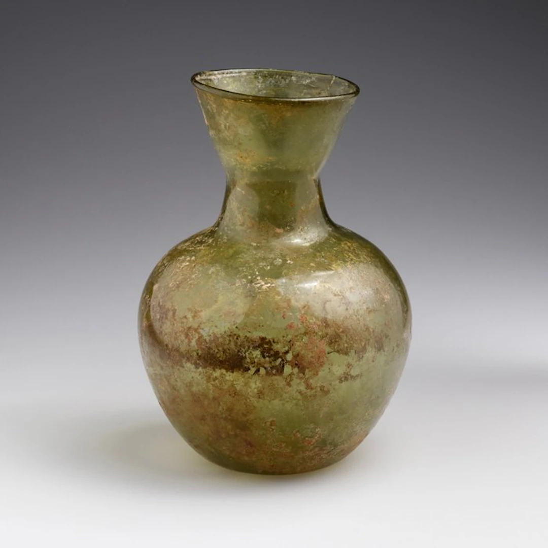 Ancient Roman, Empire Glass bottle - 139 mm