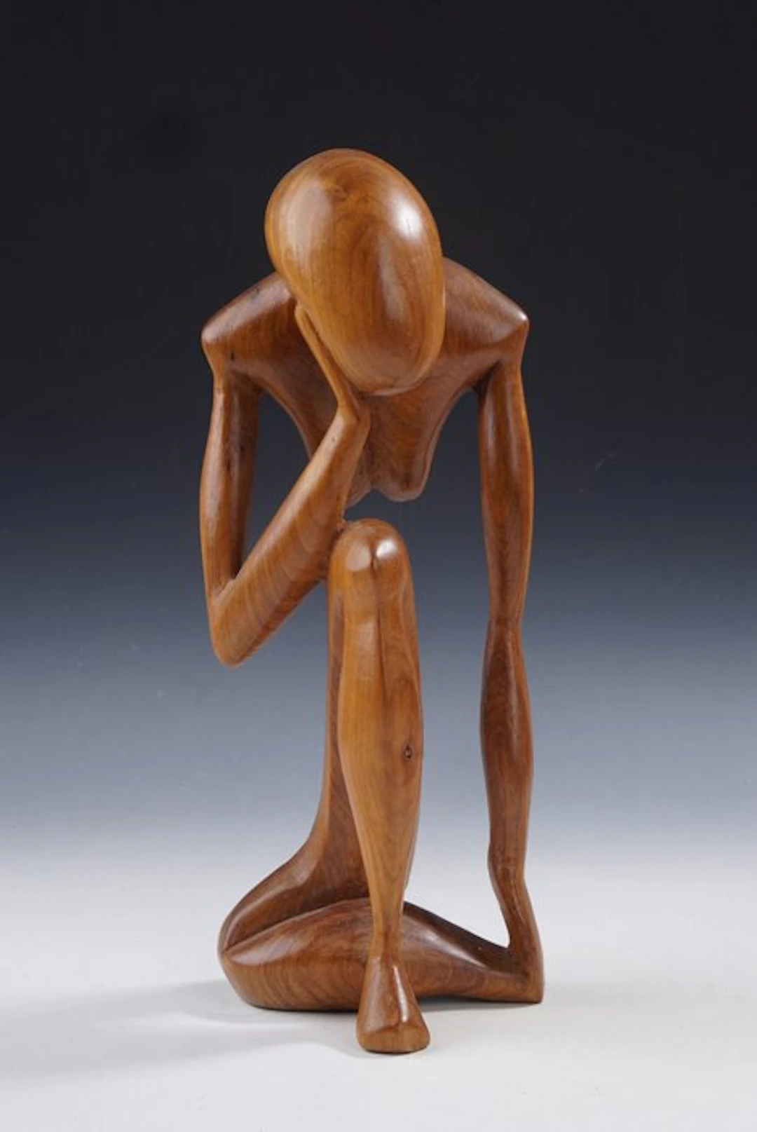 Lokale artiest - Figure - Mali • Decoratief houten beeld "Le Penseur"